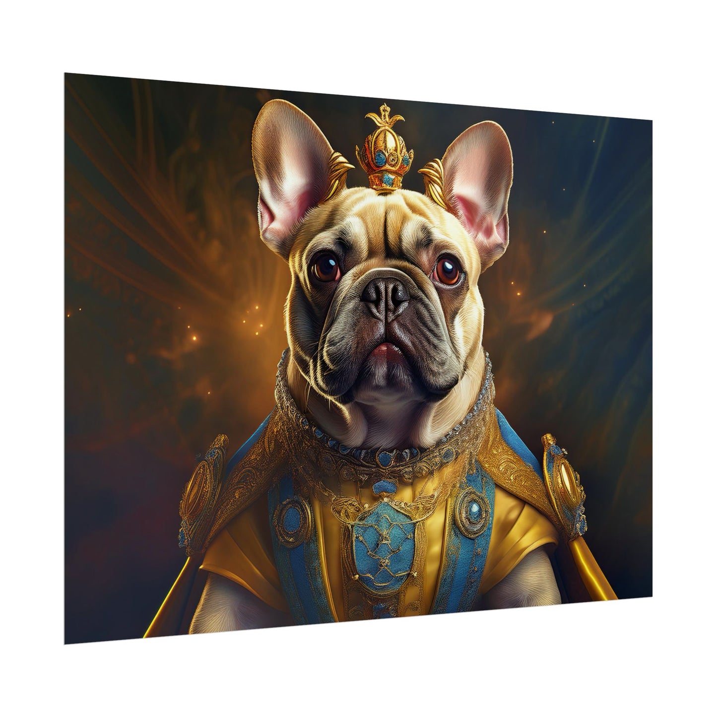 French Bulldog Renaissance Portrait Art Print, Wall Decor Gift, Animal Lover Home Decor, Dog Wall Art