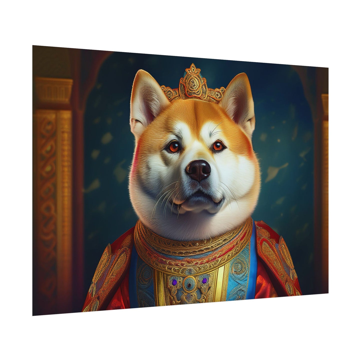 Shiba Dog Renaissance Portrait Print, Art Print, Wall Decor Gift, Animal Lover Home Decor, wall prints, wall art