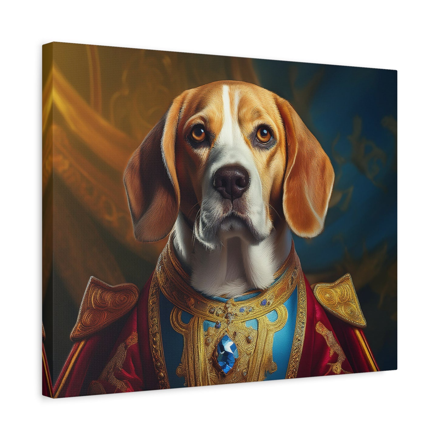Beagle Renaissance Pet Dog Portrait - Canvas, wall art, wall print, dog portrait, dog art