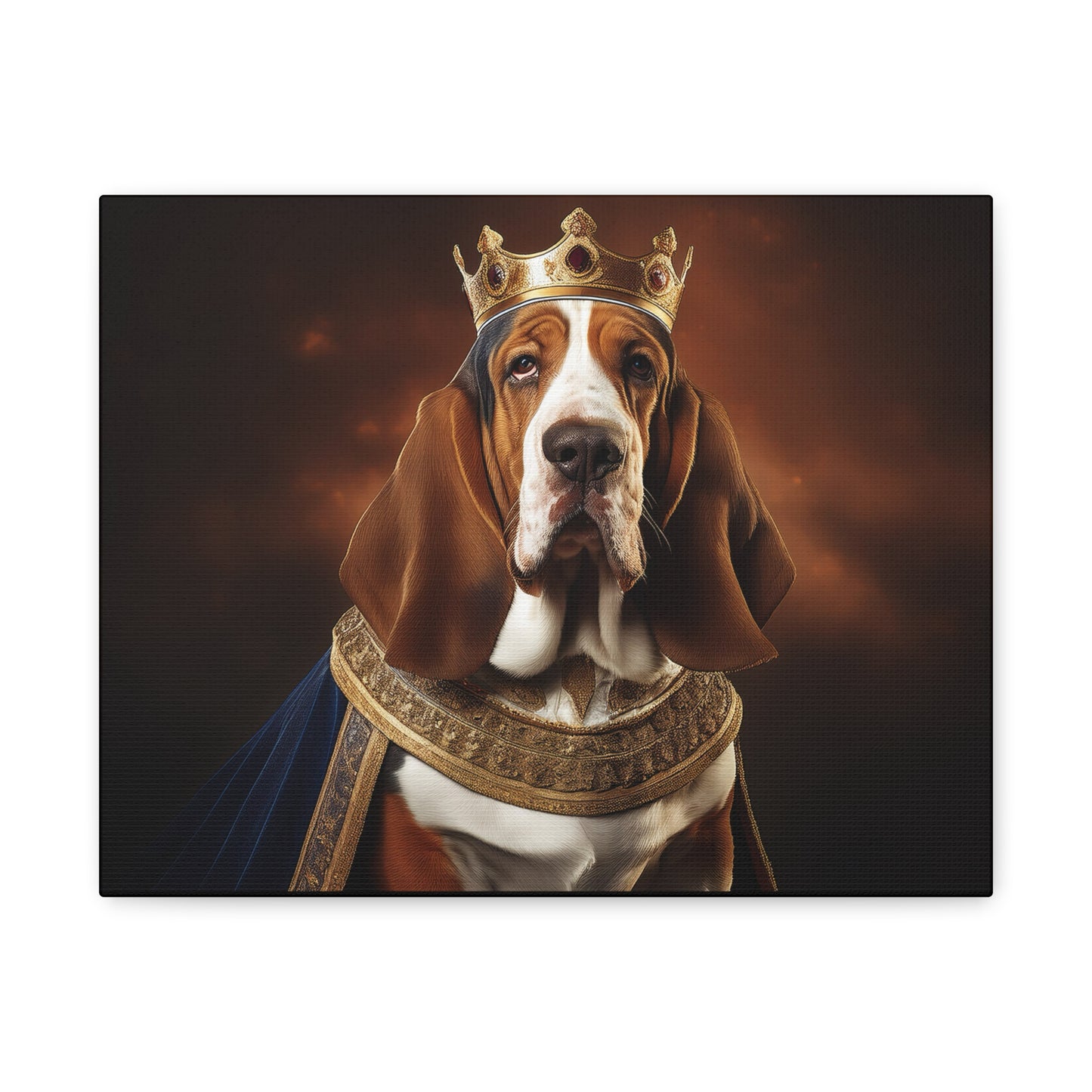 Bassett Hound Renaissance Pet Portrait on Canvas | Wall art | wall print | Dog Art