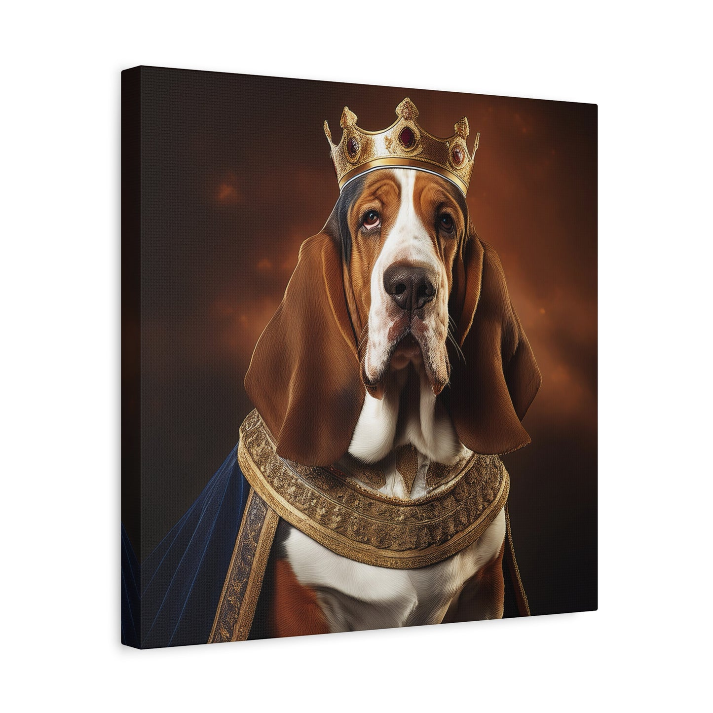 Bassett Hound Renaissance Pet Portrait on Canvas | Wall art | wall print | Dog Art