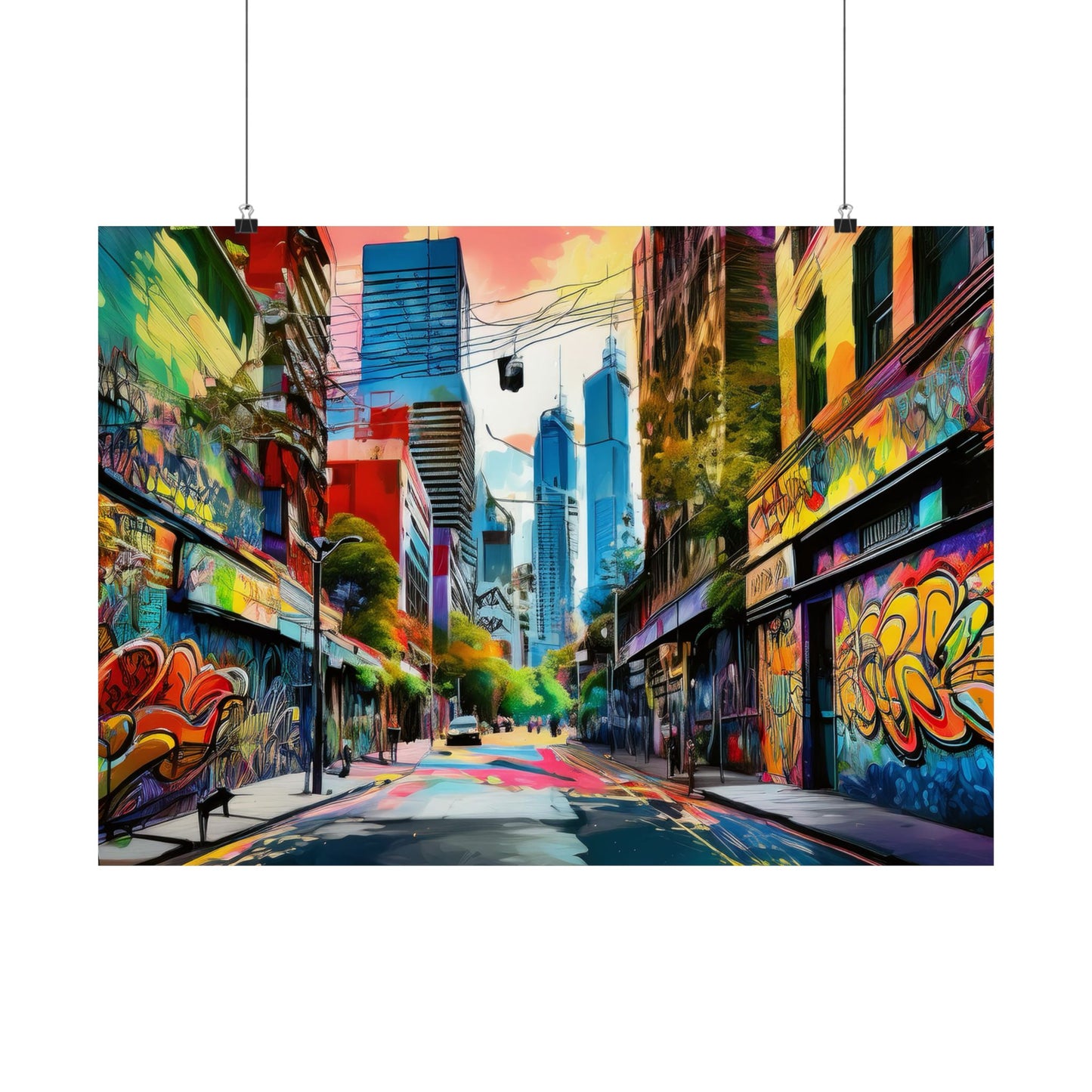 Melbourne Street Graffiti Australia Print | Style 1 | Wall Art | Wall Print