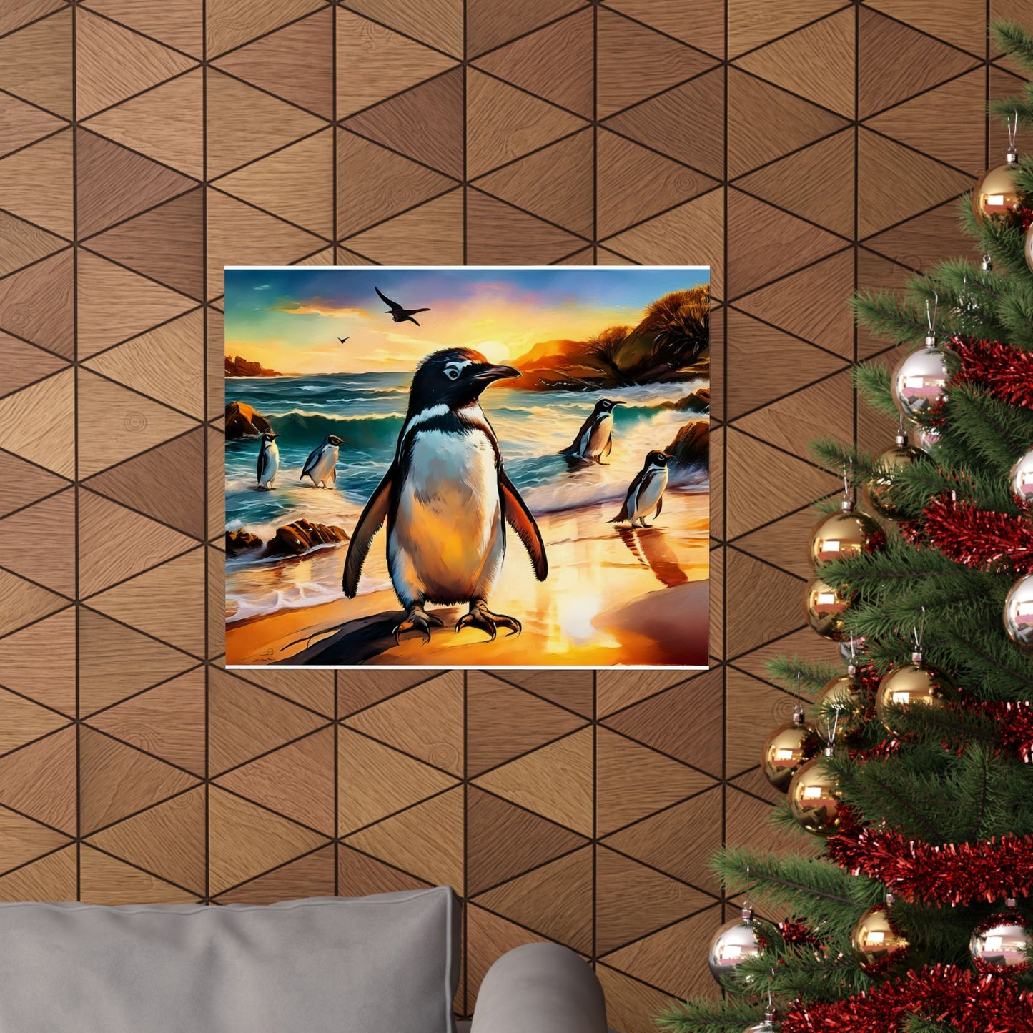Phillip Island Little Penguins Australia Wall Art | Vibrant Wall Print | Unique Painting Print | Style 3 | Wall Art | Wall Print