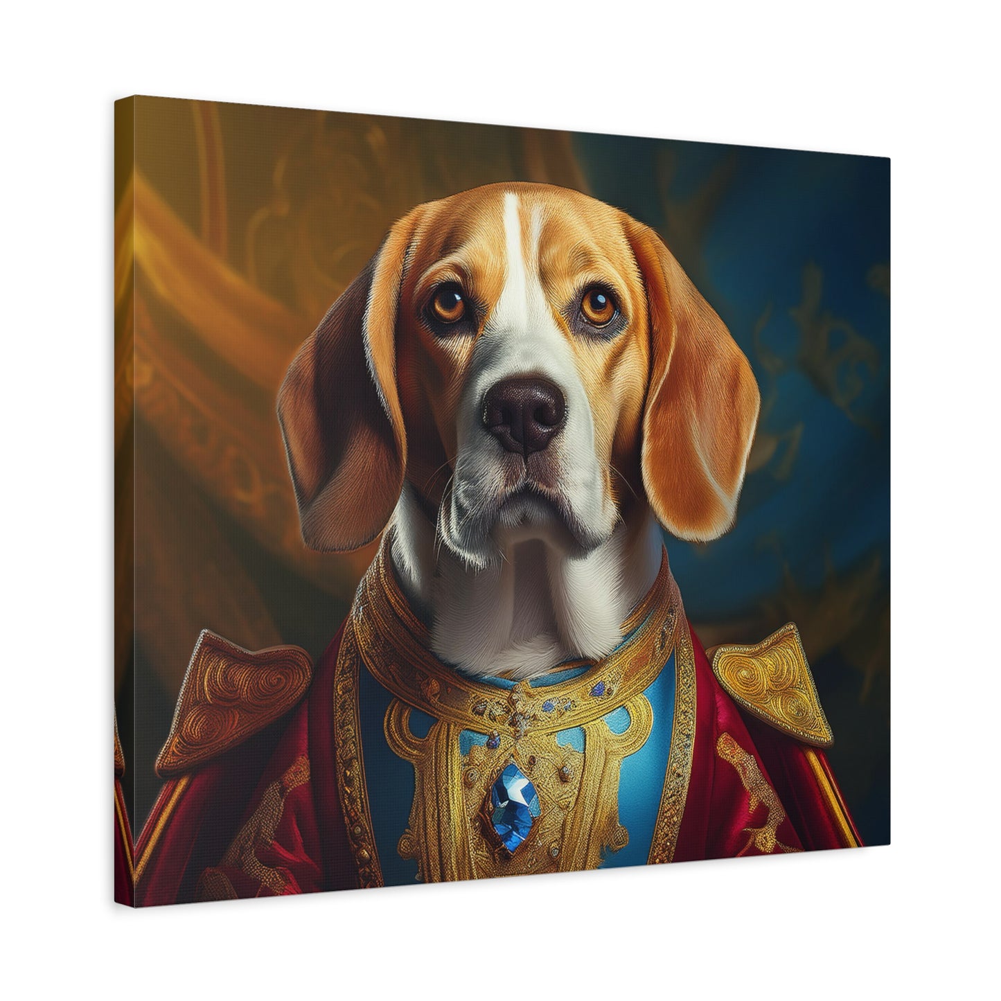 Beagle Renaissance Pet Dog Portrait - Canvas, wall art, wall print, dog portrait, dog art