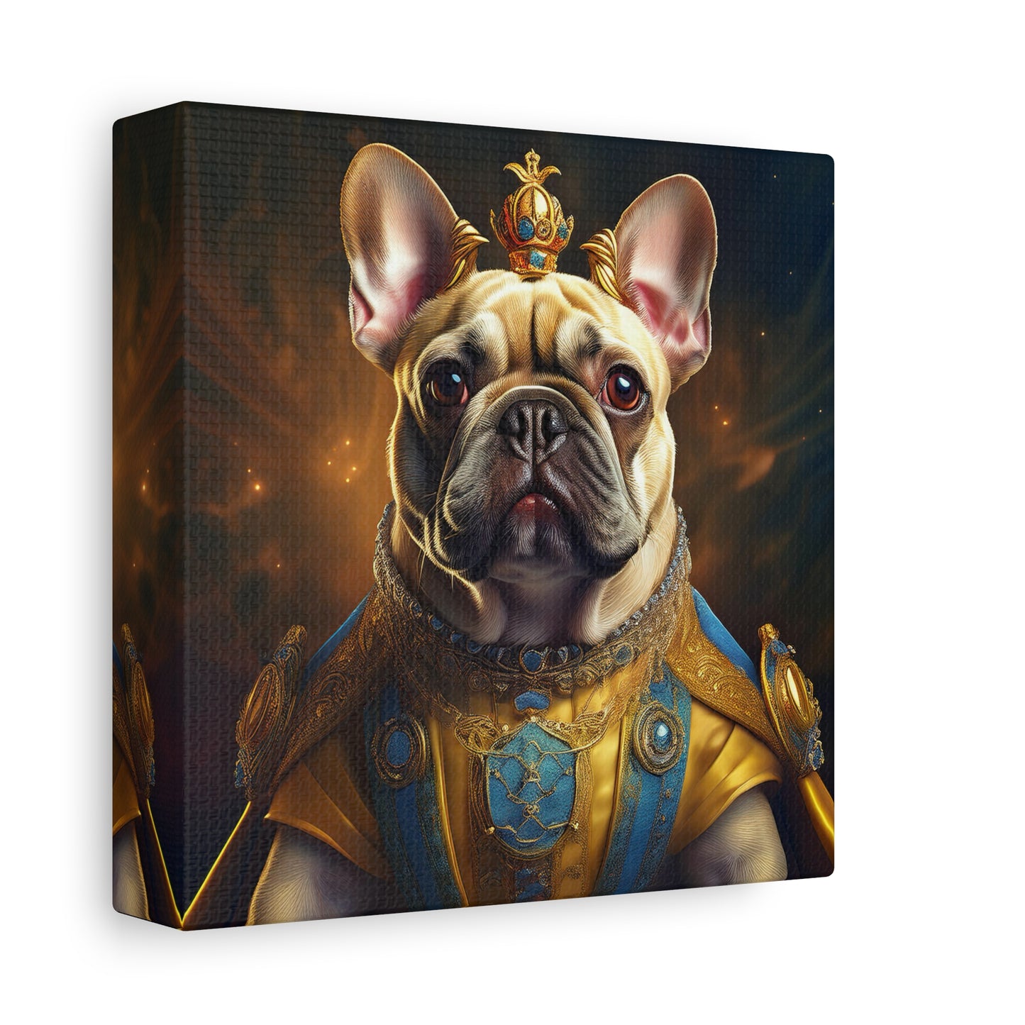 French Bulldog Renaissance Pet Portrait on Canvas | Wall Print | Wall Art | Dog Art