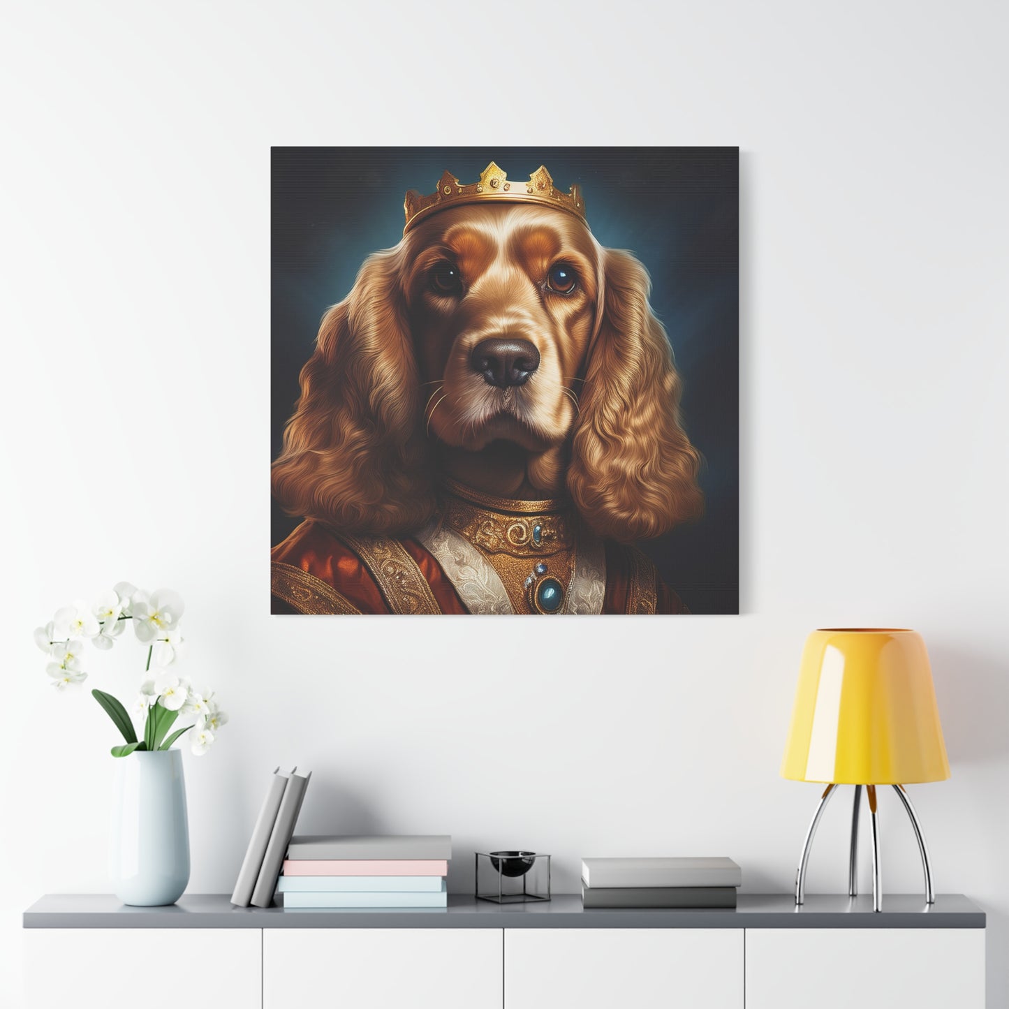 Cocker Spaniel Renaissance Pet Portrait on Canvas | Wall art | wall print