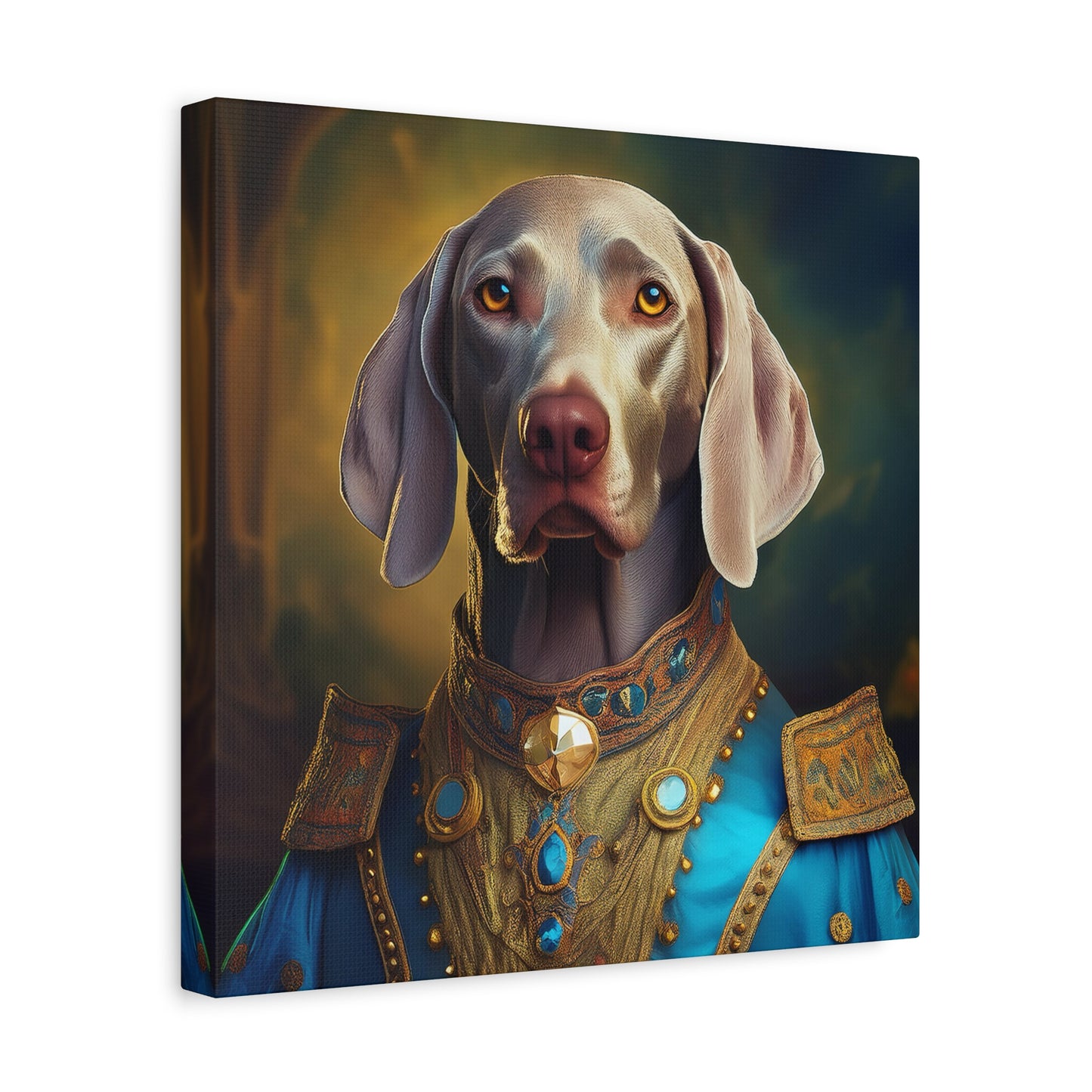 Weimaraner Renaissance Pet Portrait on Canvas - wall art, wall print, dog portrait, dog art
