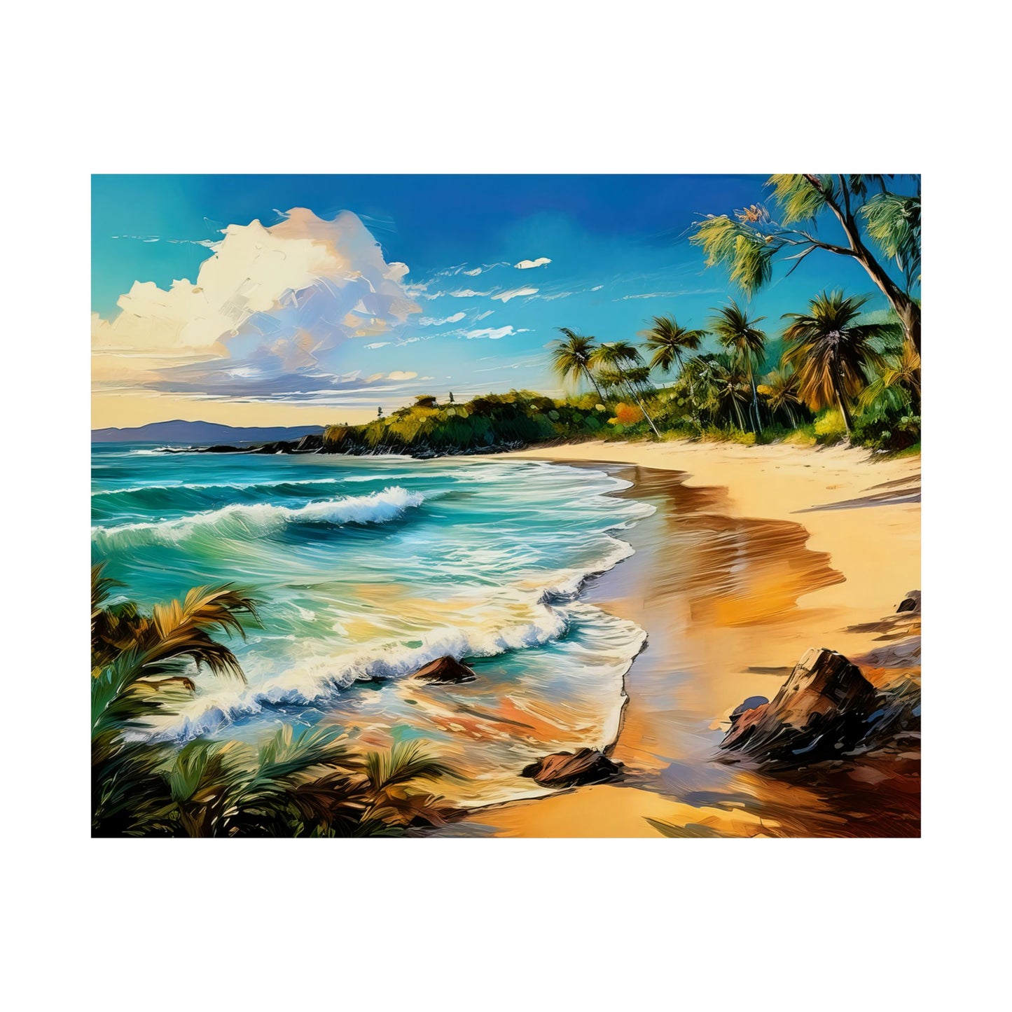 Noosa Main Beach Australia Coastal Print | Style 1 | Wall Art | Wall Print