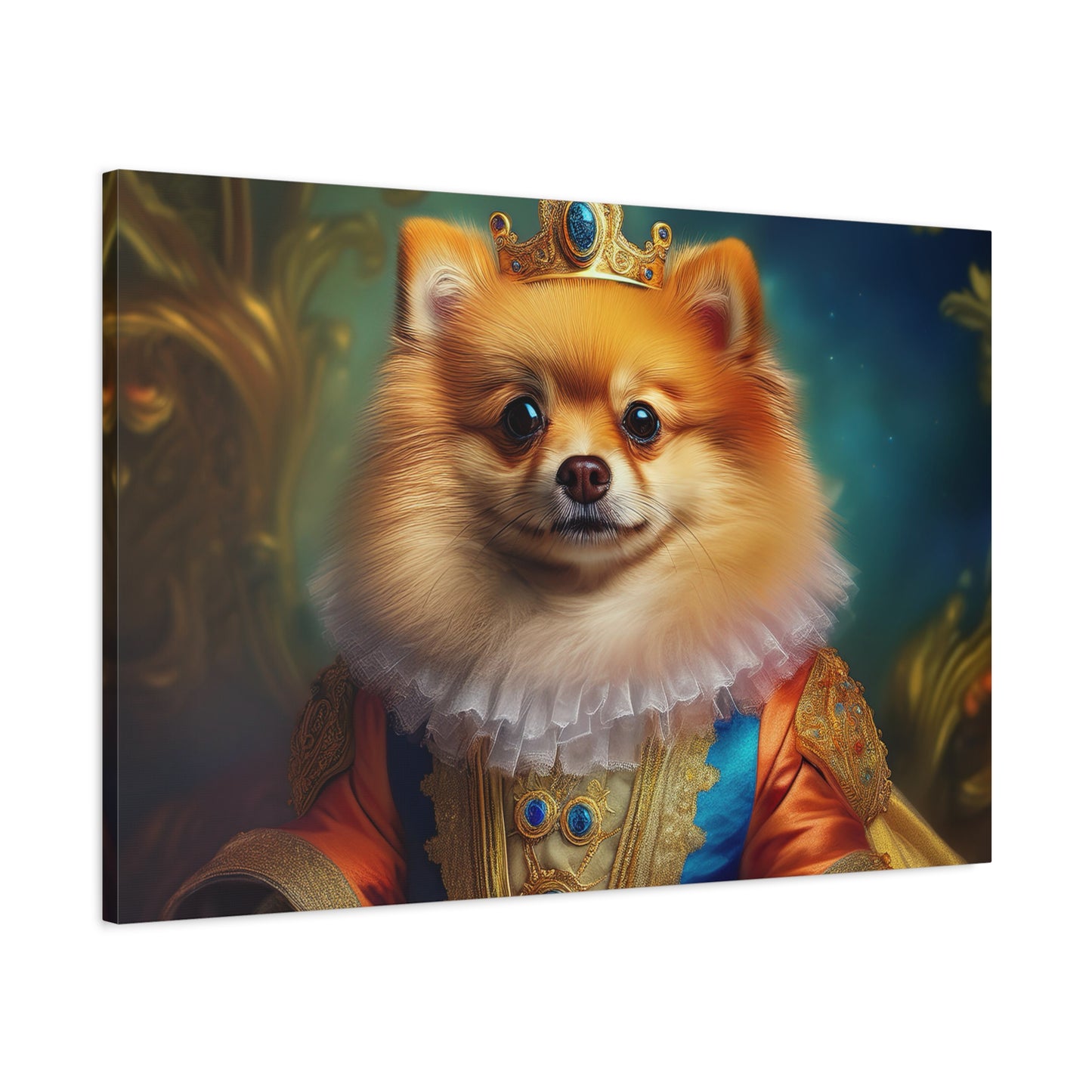 Pomeranian Renaissance Pet Portrait - Canvas - dog art, dog portait, wall art, wall print