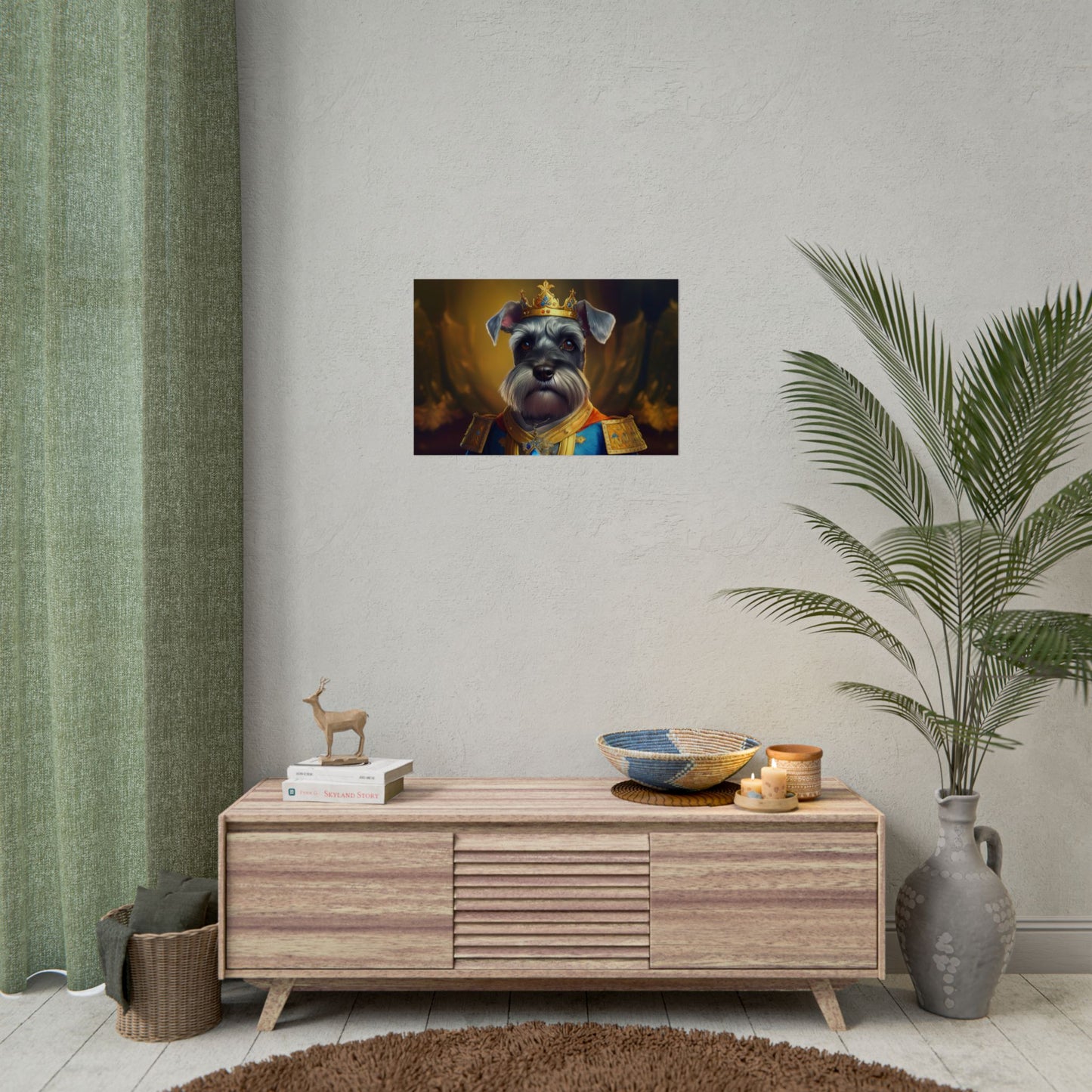 Miniature Schnauzer Dog Renaissance Pet Portrait Art Print | Wall Art | Wall Print