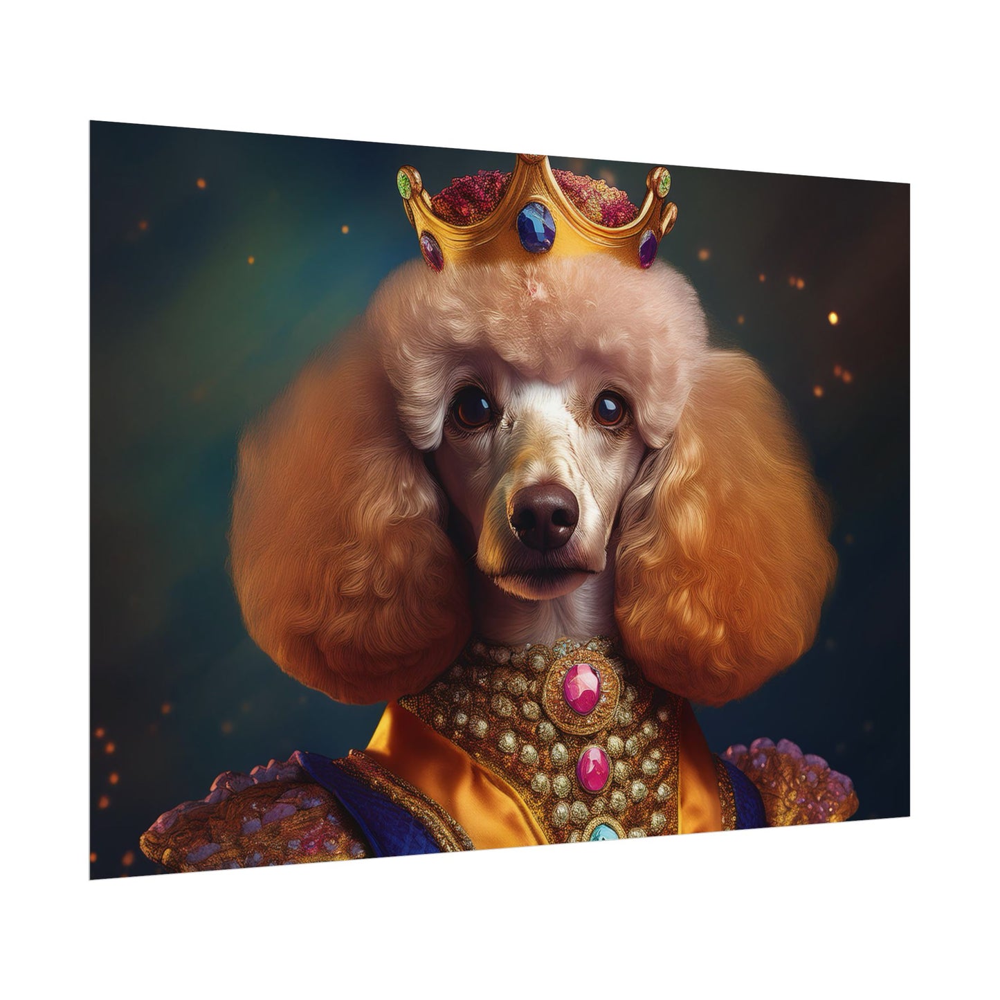 Poodle Dog Renaissance Pet Portrait, Dog Lover Gift, Animal Lover, Home Decor, Wall Art, Wall Print
