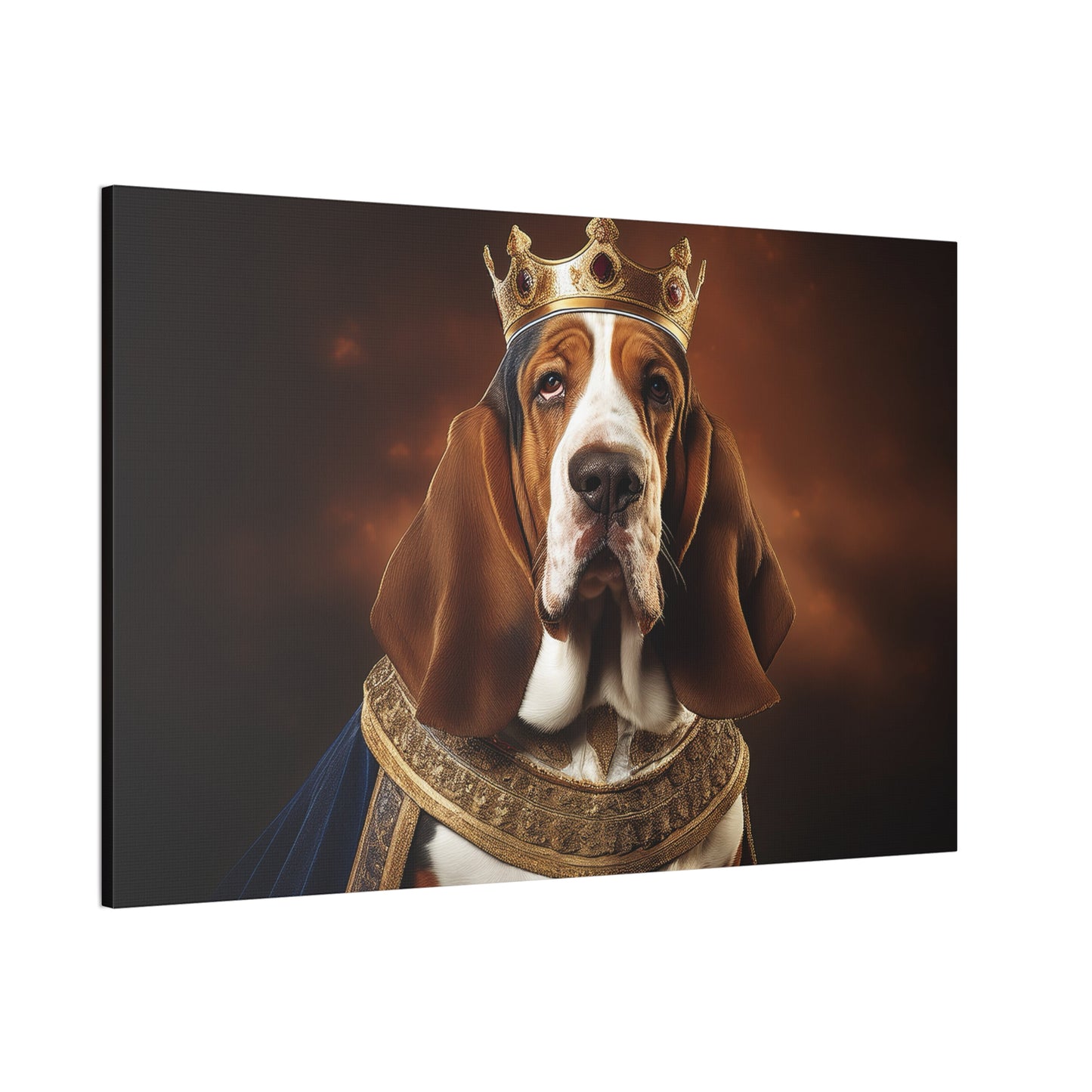 Basset Hound Renaissance Pet Portrait on Canvas | Wall art | wall print | Dog Art