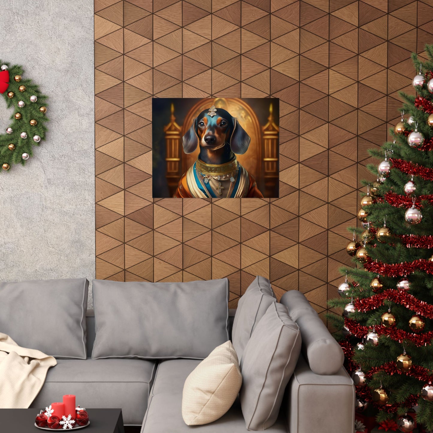Dachshund Dog Renaissance Pet Portrait Print | Wall Art | Wall Print | Dog Art