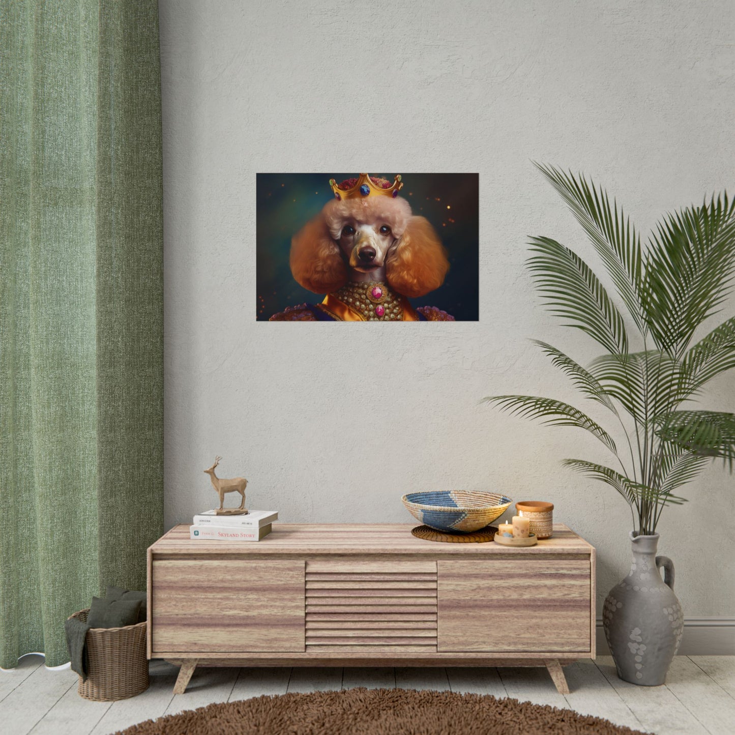 Poodle Dog Renaissance Pet Portrait, Dog Lover Gift, Animal Lover, Home Decor, Wall Art, Wall Print