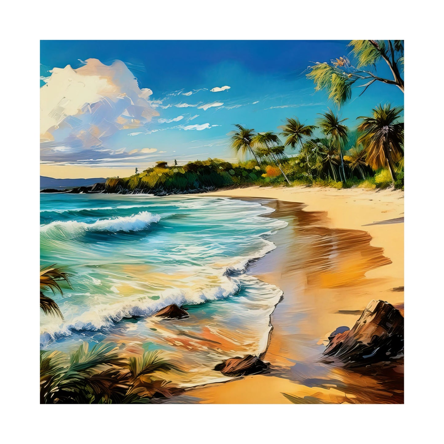 Noosa Main Beach Australia Coastal Print | Style 1 | Wall Art | Wall Print