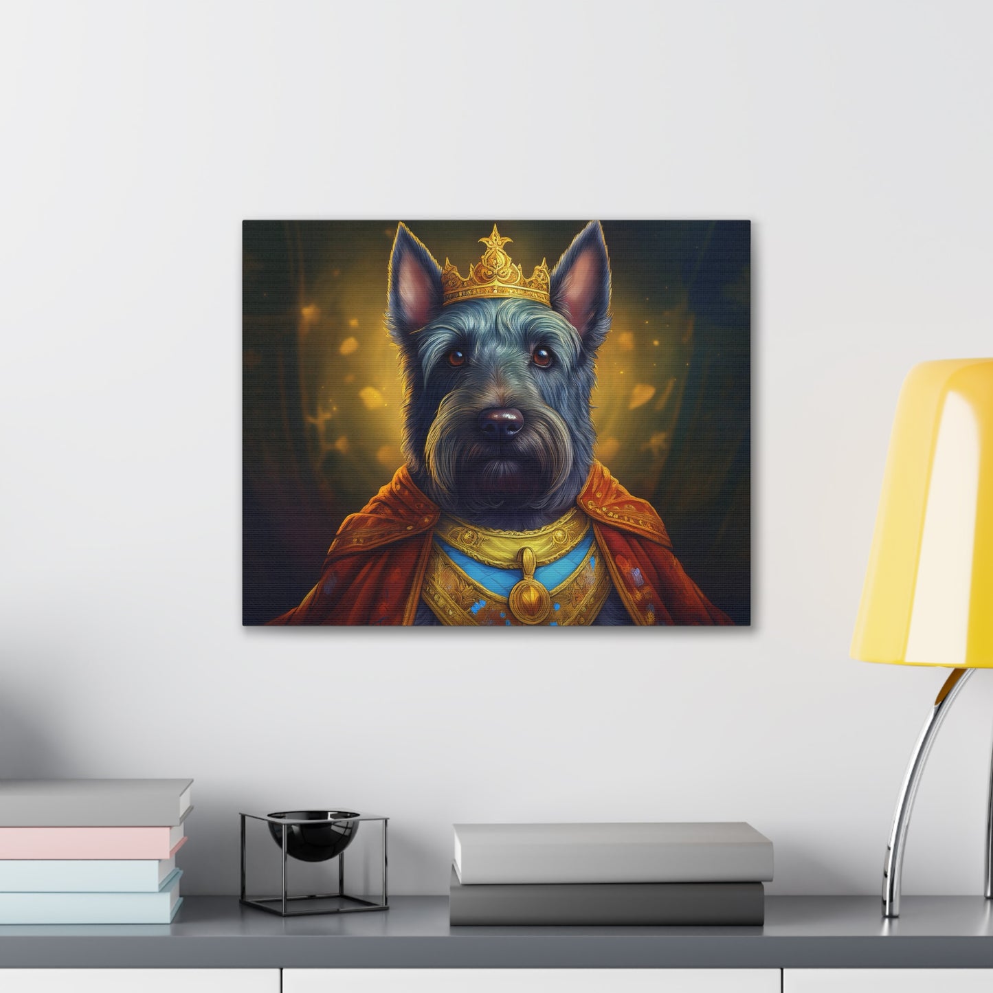 Scottish Terrier Renaissance Pet Portrait on Canvas | Wall art, wall print, dog portrait, dog art