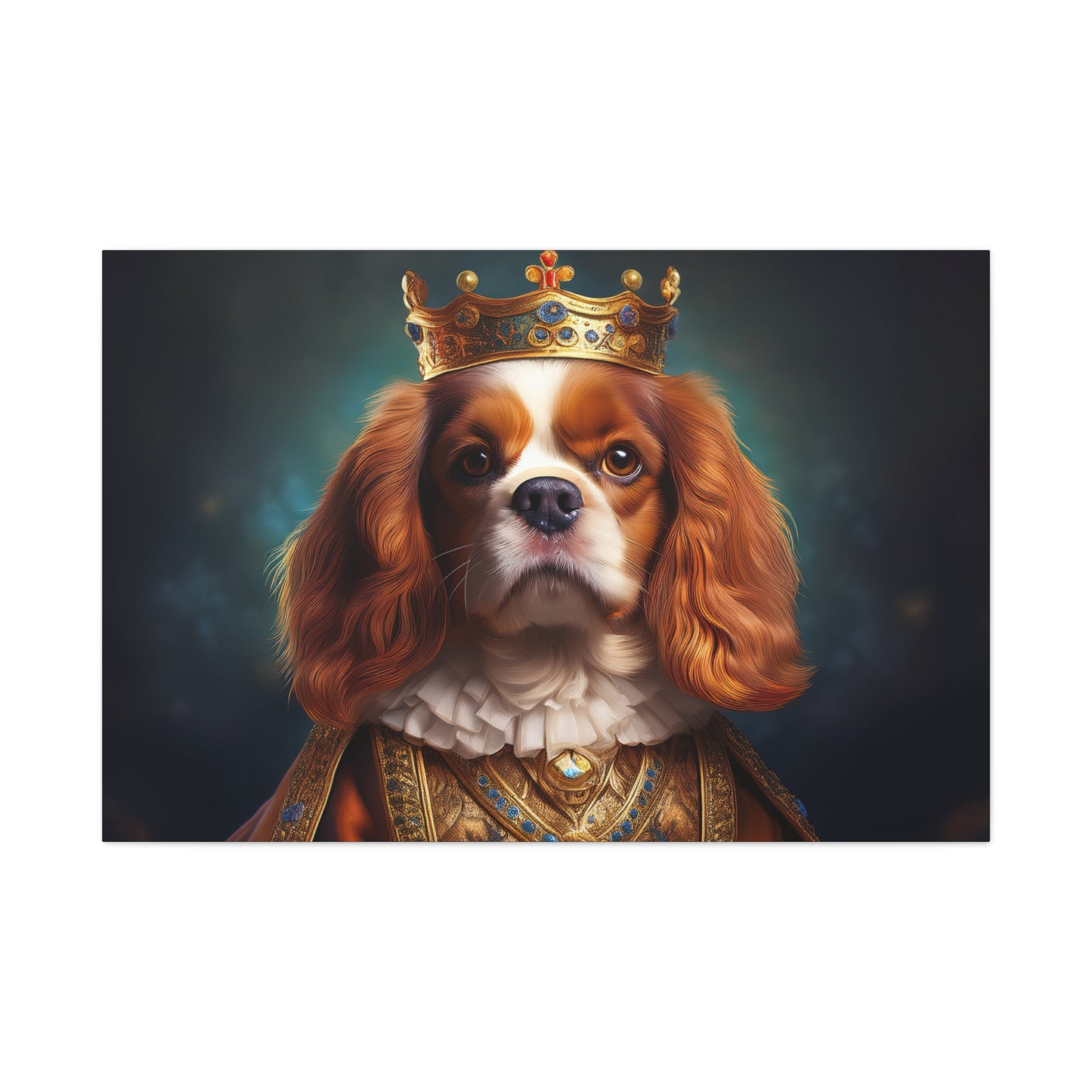 Cavalier King Charles Spaniel Renaissance Pet Portrait on Canvas | Wall art | wall print