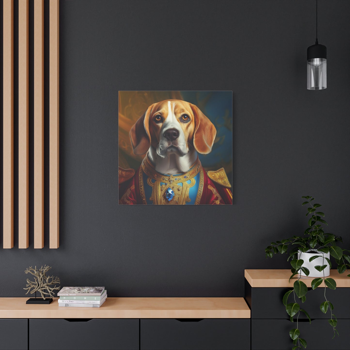 Beagle Renaissance Pet Dog Portrait - Canvas, wall art, wall print, dog portrait, dog art