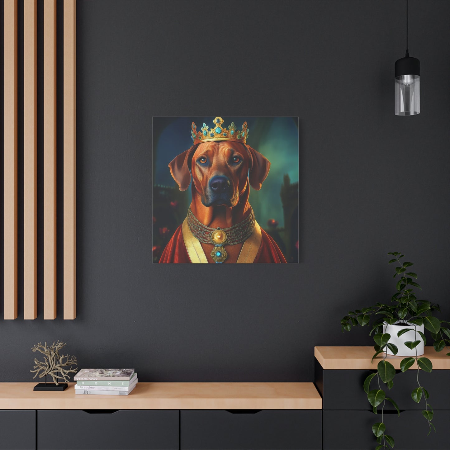 Rhodesian Ridgeback Renaissance Pet Portrait on Canvas, wall art, wall print, dog portrait, dog art