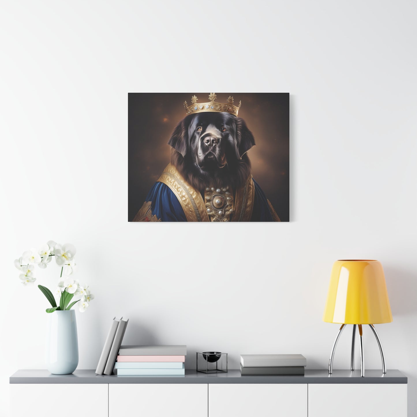 Newfoundland Renaissance Pet Portrait on Canvas | wall art | wall print