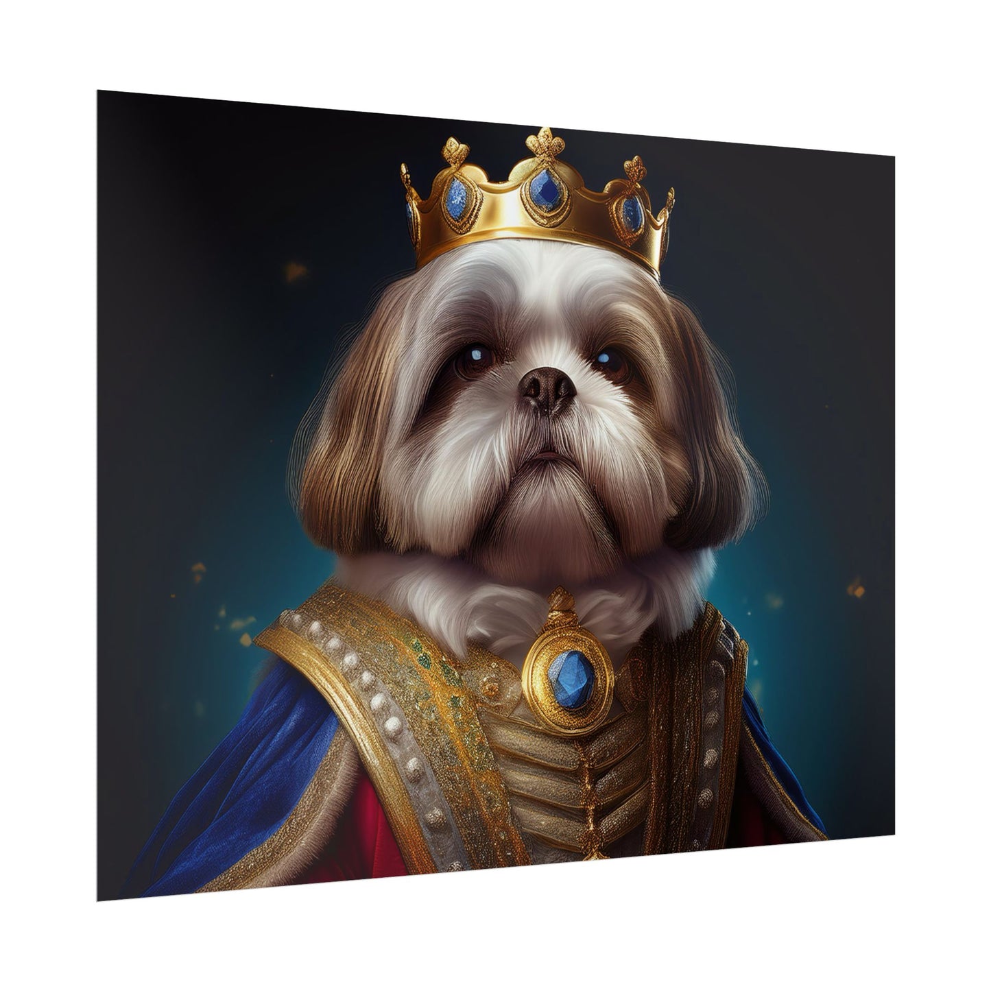 Shih Tzu Renaissance Pet Portrait Print | Dog Lover Wall Art | Dog Memorial Gift | Wall Art | Wall Print