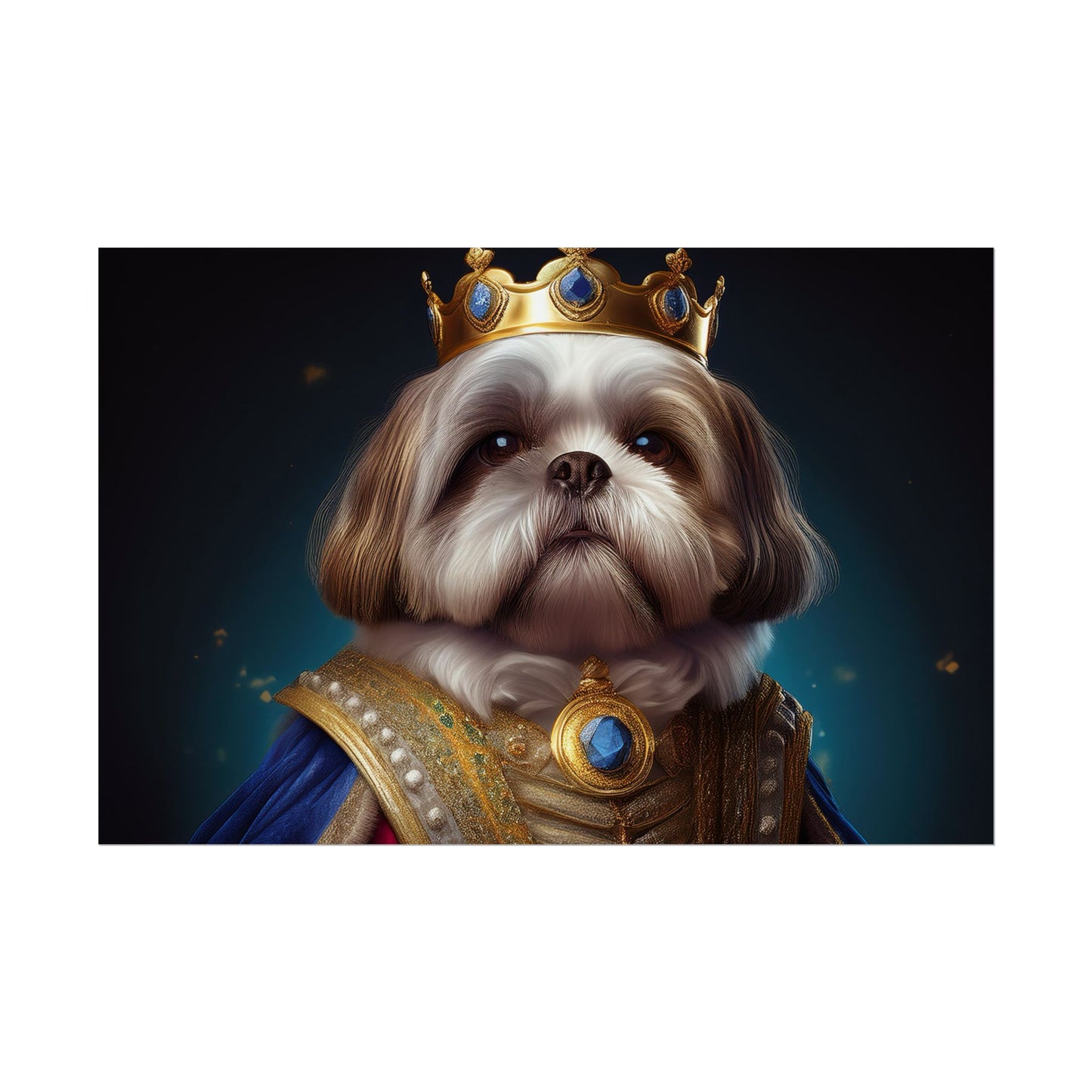 Shih Tzu Renaissance Pet Portrait Print | Dog Lover Wall Art | Dog Memorial Gift | Wall Art | Wall Print