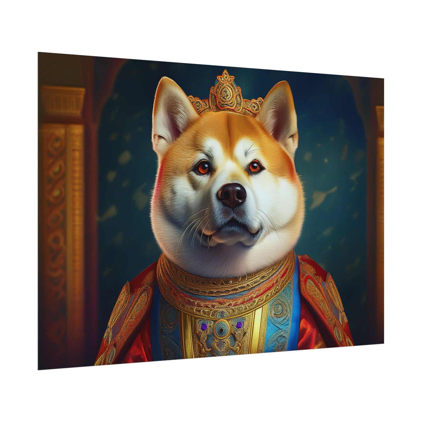 Shiba Dog Renaissance Portrait Print, Art Print, Wall Decor Gift, Animal Lover Home Decor, wall prints, wall art
