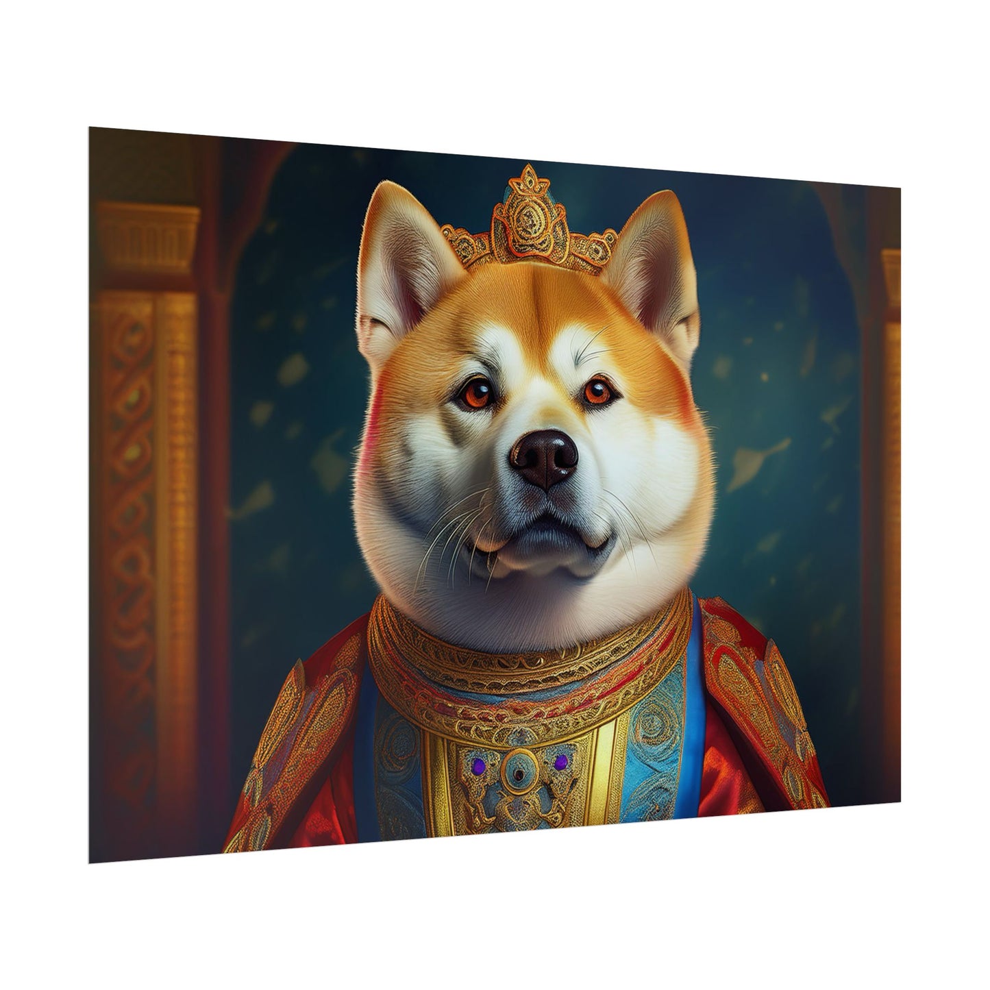 Shiba Dog Renaissance Portrait Print, Art Print, Wall Decor Gift, Animal Lover Home Decor, wall prints, wall art