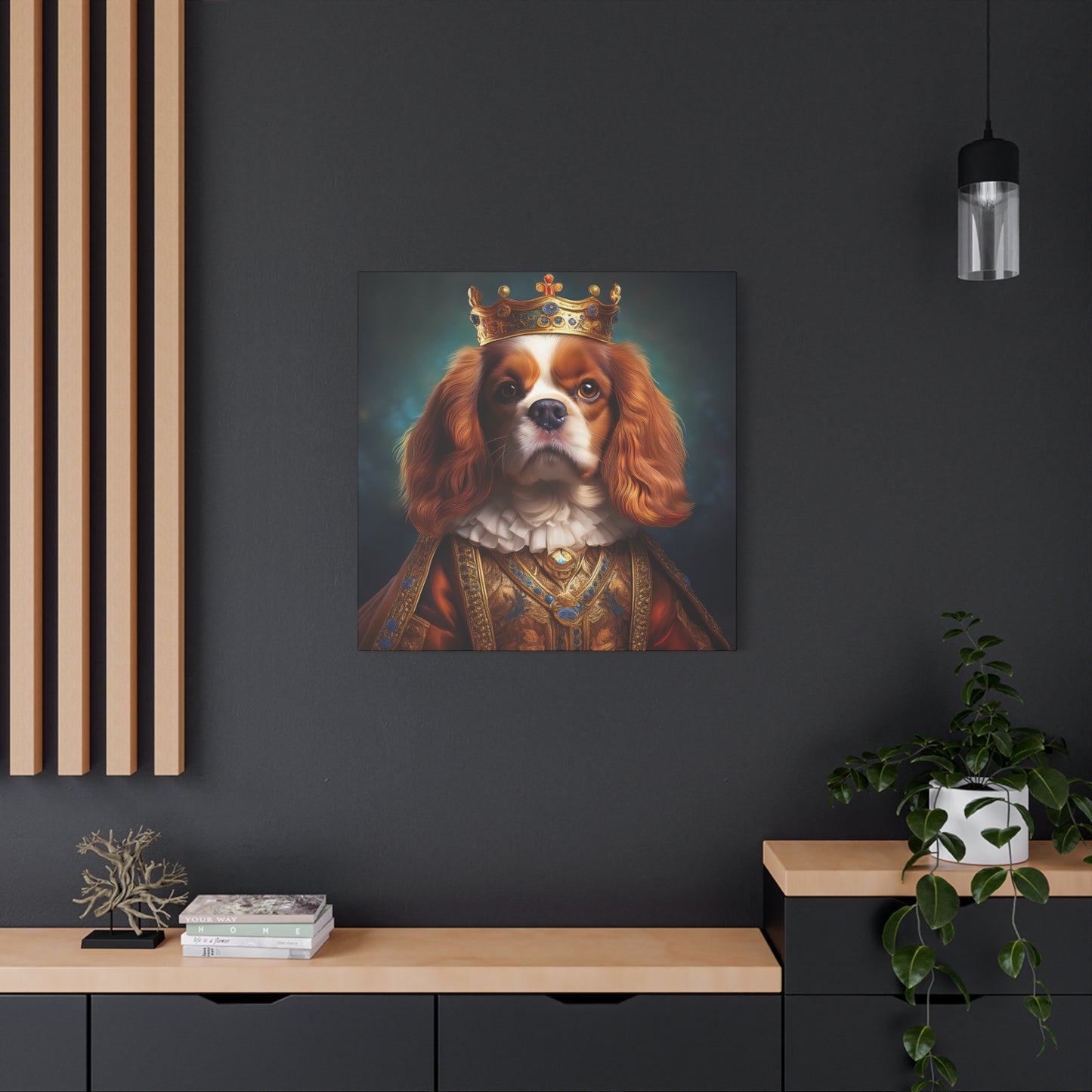 Cavalier King Charles Spaniel Renaissance Pet Portrait on Canvas | Wall art | wall print
