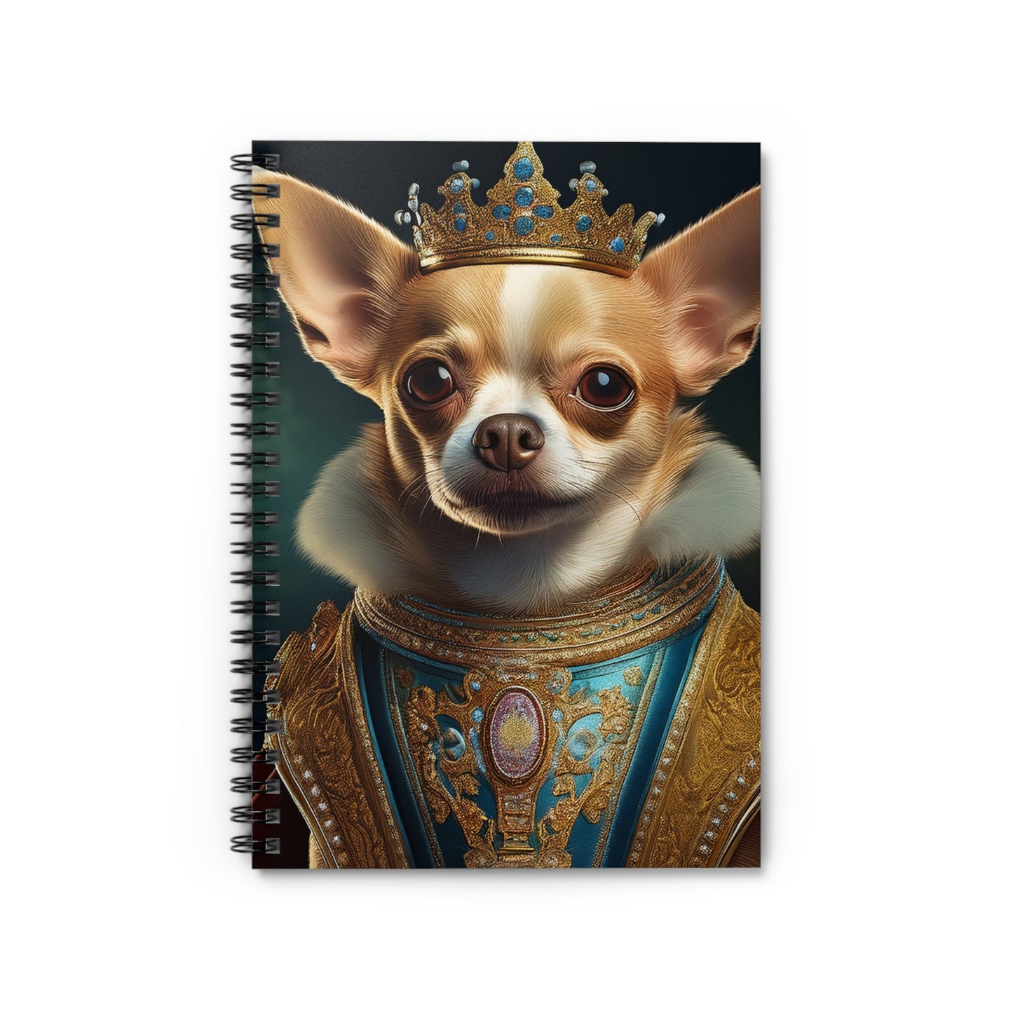 Chihuahua Renaissance Pet Portrait Spiral Notebook, Writing Journal, Note-Taking, Unique Dog Lover Gift