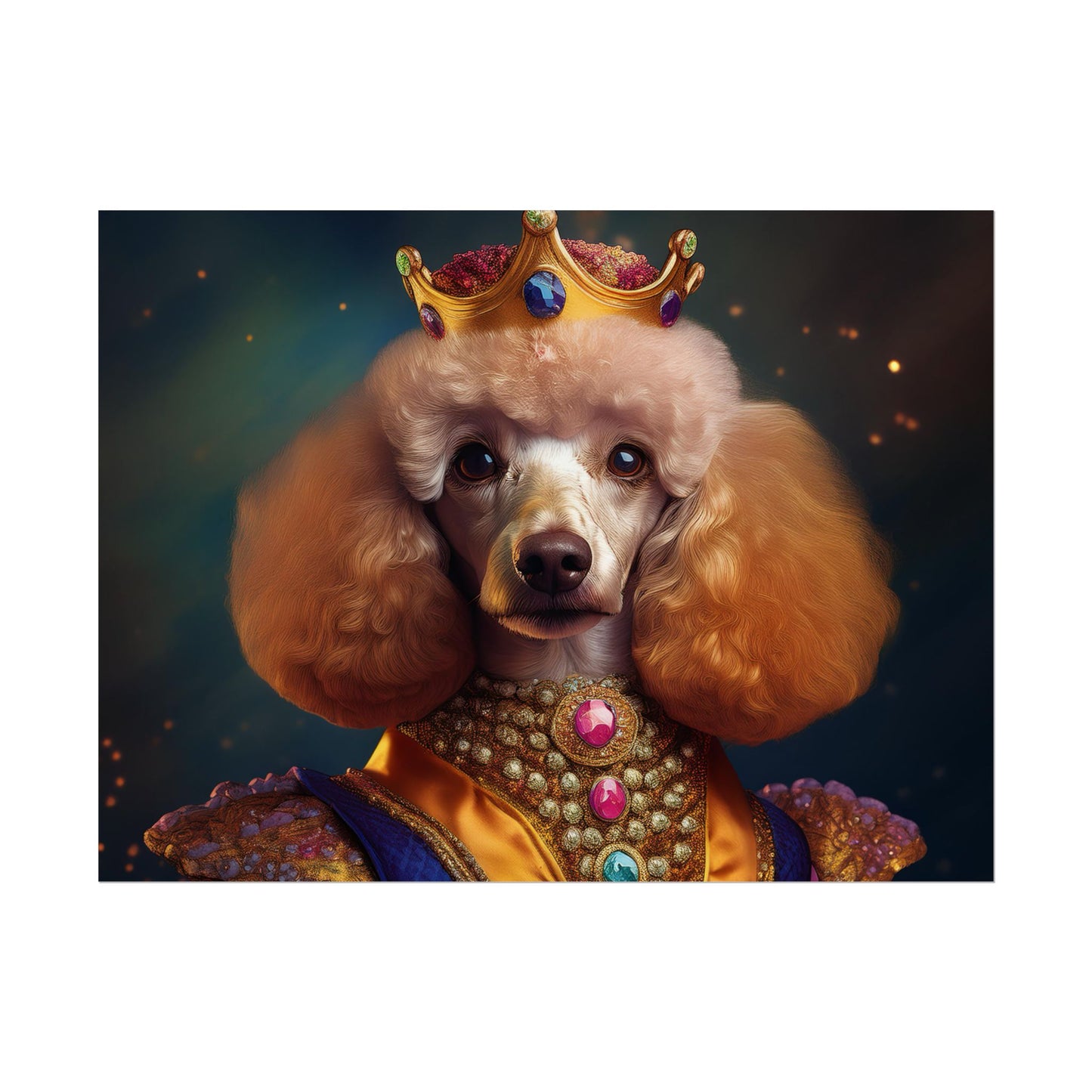 Poodle Dog Renaissance Pet Portrait, Dog Lover Gift, Animal Lover, Home Decor, Wall Art, Wall Print