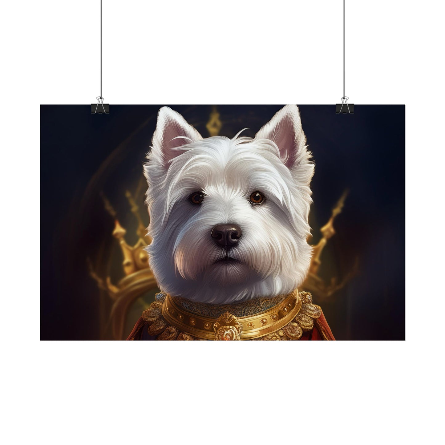West Highland White Terrier Dog Renaissance Pet Portrait Print, West Highland White Terrier Art Print, Dog Wall Art, Wall Print, Wall Art