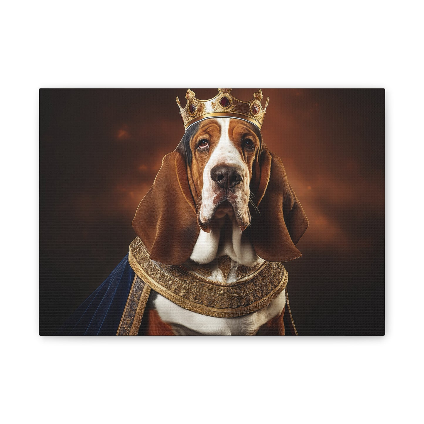 Basset Hound Renaissance Pet Portrait on Canvas | Wall art | wall print | Dog Art