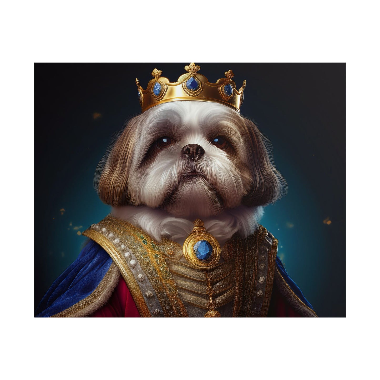 Shih Tzu Renaissance Pet Portrait Print | Dog Lover Wall Art | Dog Memorial Gift | Wall Art | Wall Print