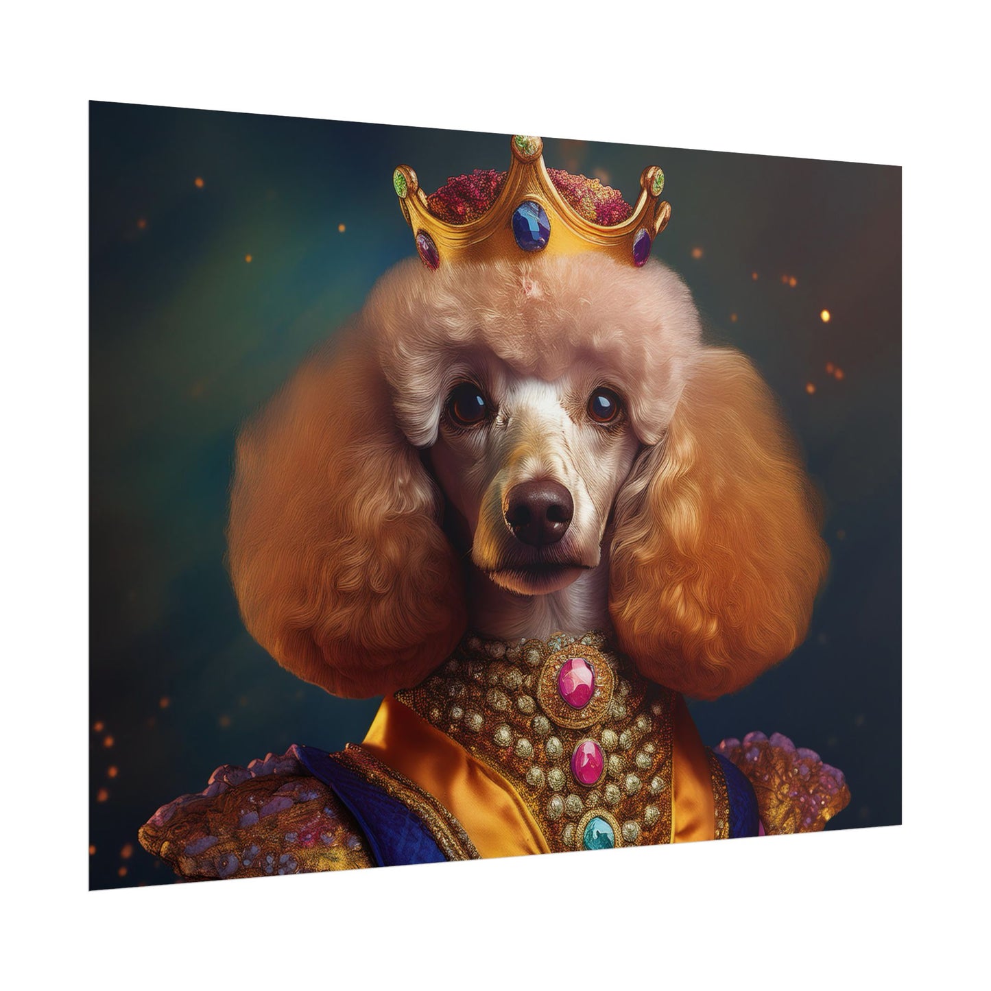 Poodle Dog Renaissance Pet Portrait, Dog Lover Gift, Animal Lover, Home Decor, Wall Art, Wall Print