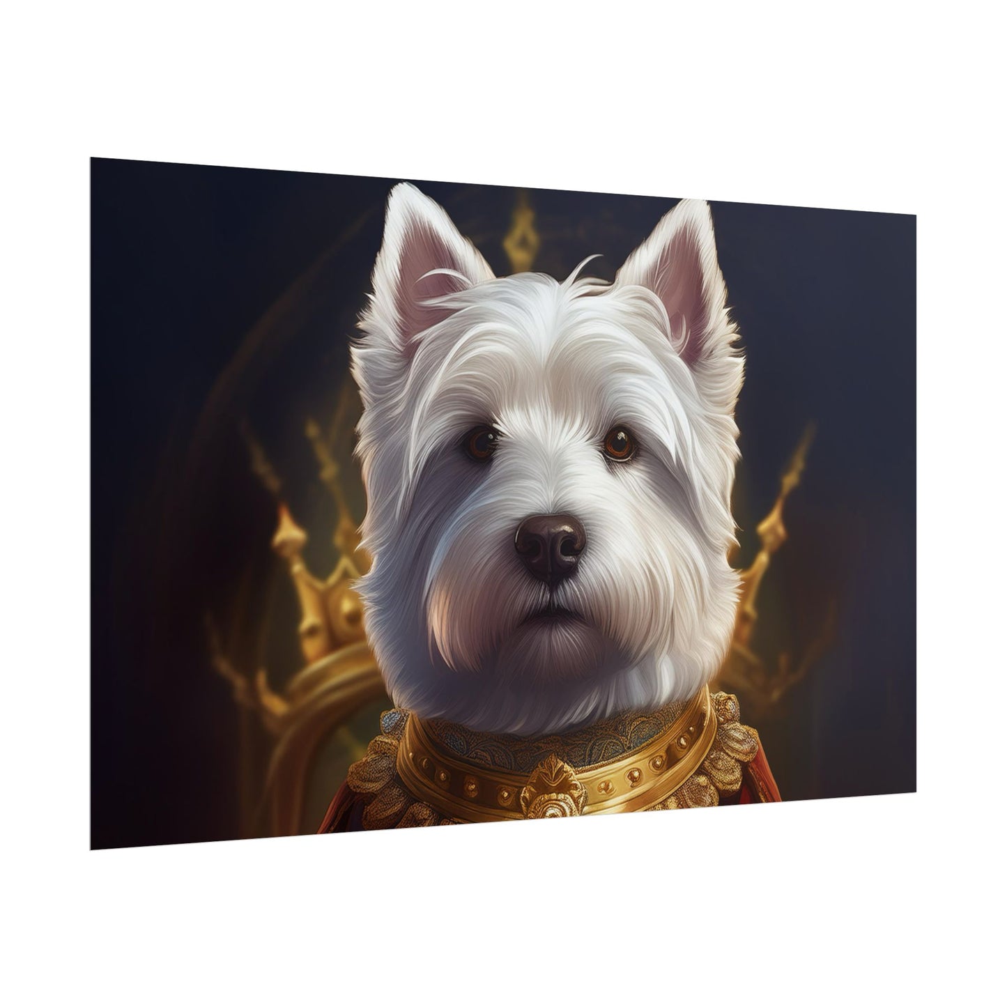 West Highland White Terrier Dog Renaissance Pet Portrait Print, West Highland White Terrier Art Print, Dog Wall Art, Wall Print, Wall Art