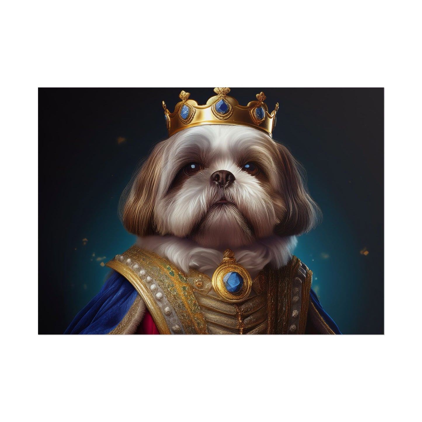 Shih Tzu Renaissance Pet Portrait Print | Dog Lover Wall Art | Dog Memorial Gift | Wall Art | Wall Print