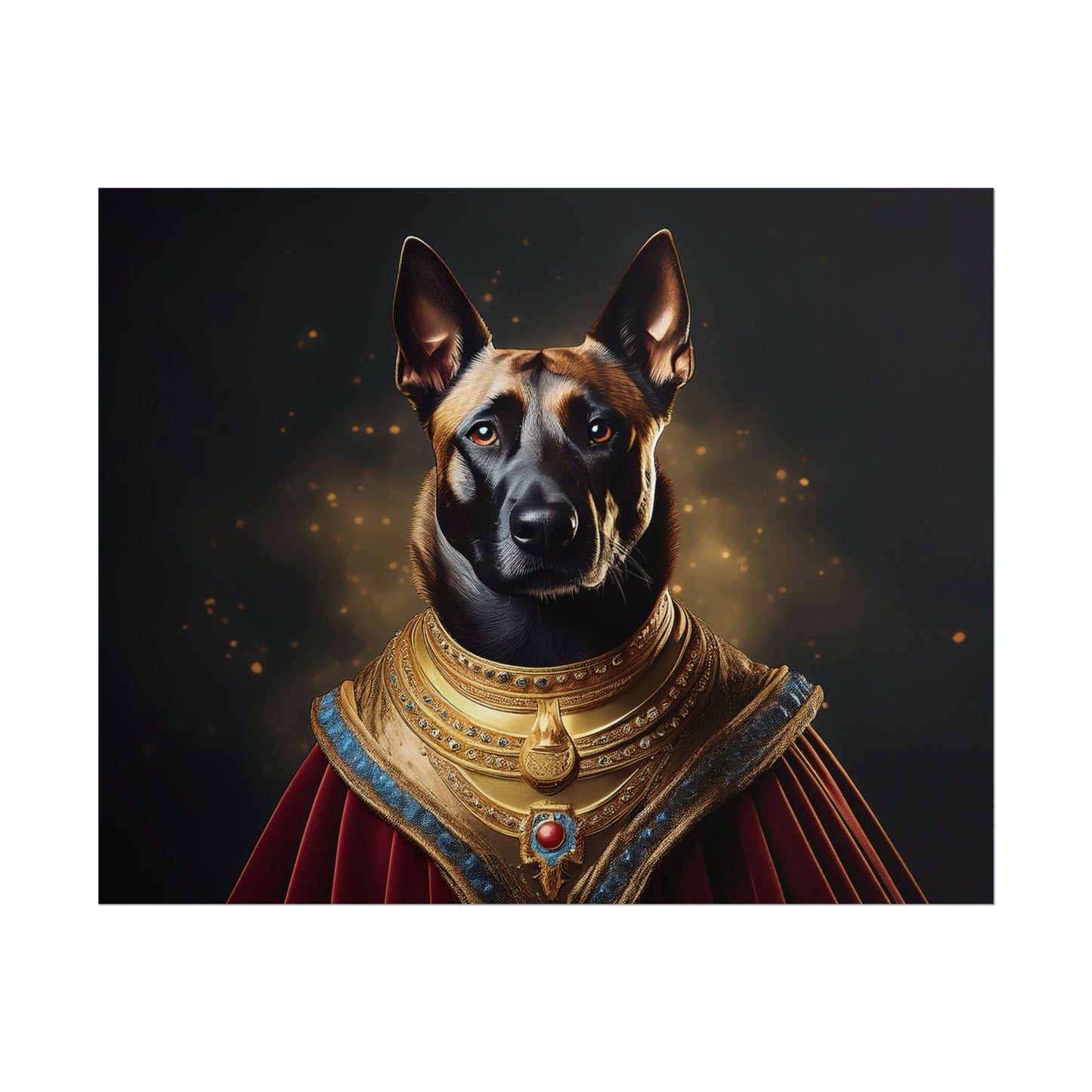 Belgian Malinois Renaissance Dog Portrait Wall Print, Art Print, Art Print, Animal Lover Home Decor, Dog Wall Art, wall art