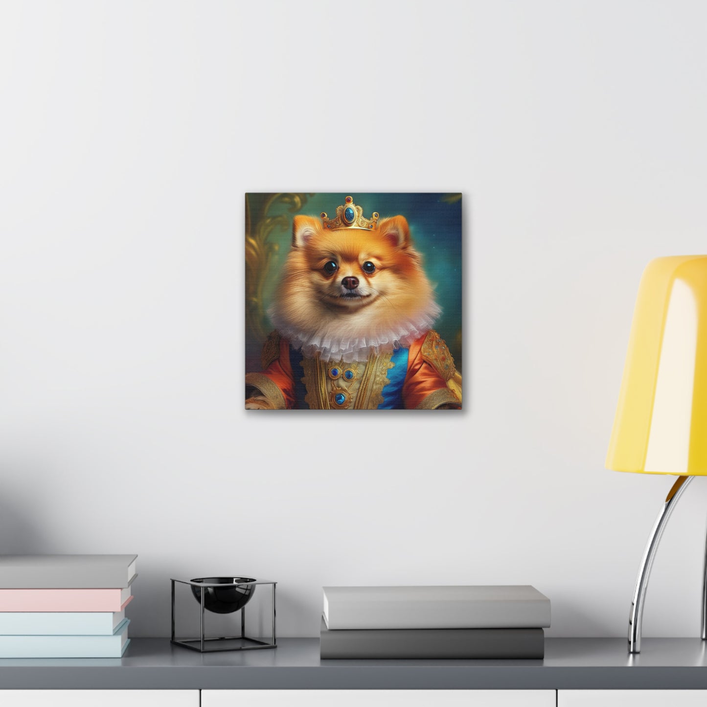 Pomeranian Renaissance Pet Portrait Canvas Print