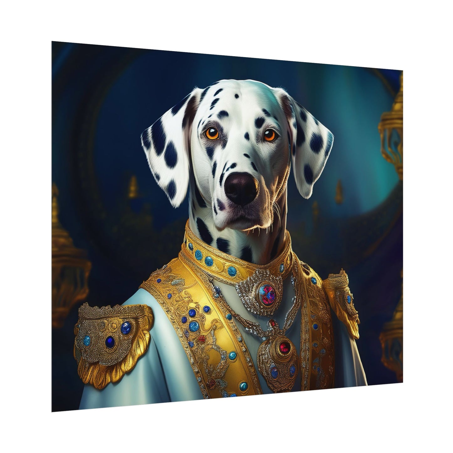 Dalmation Dog Renaissance Pet Portrait Wall Print | Art Print | Wall Art | Dog Art