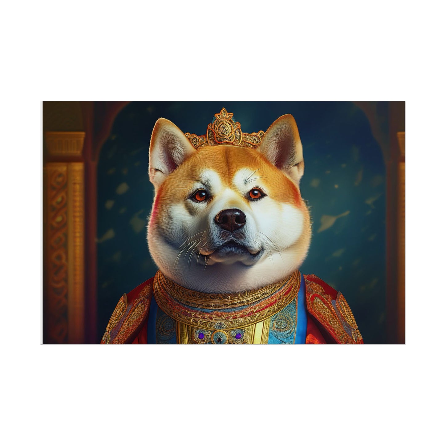 Shiba Dog Renaissance Portrait Print, Art Print, Wall Decor Gift, Animal Lover Home Decor, wall prints, wall art