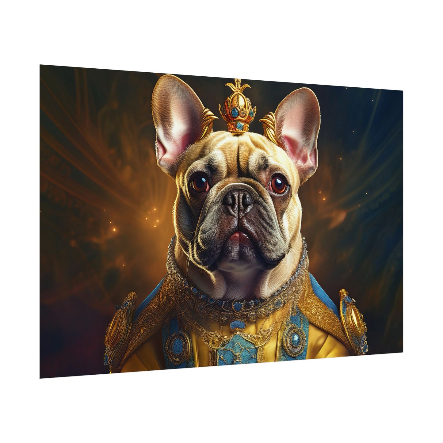 French Bulldog Renaissance Portrait Art Print, Wall Decor Gift, Animal Lover Home Decor, Dog Wall Art