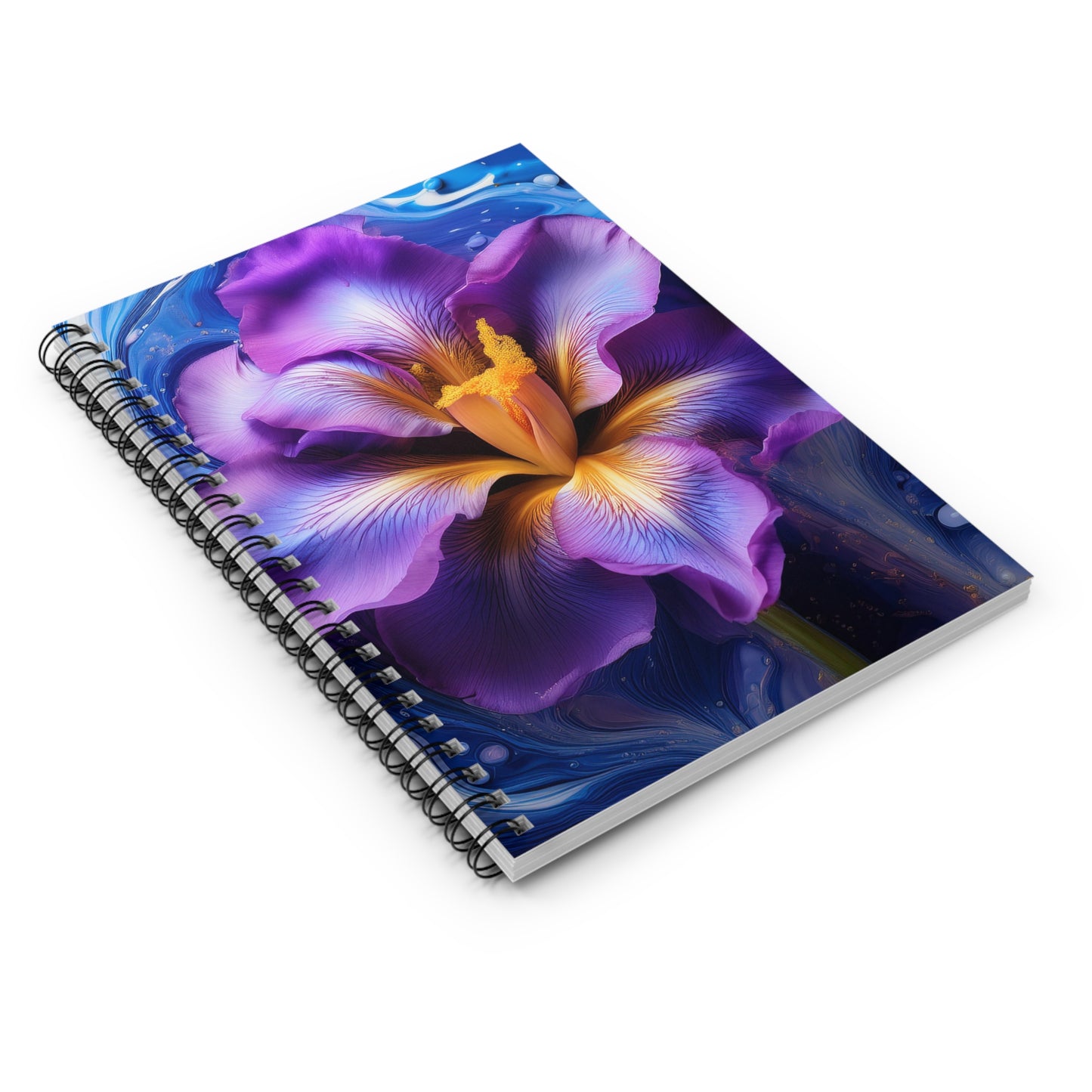 Abstract Iris 2 Floral Spiral Notebook, journaling, notes, diary, sketchbook