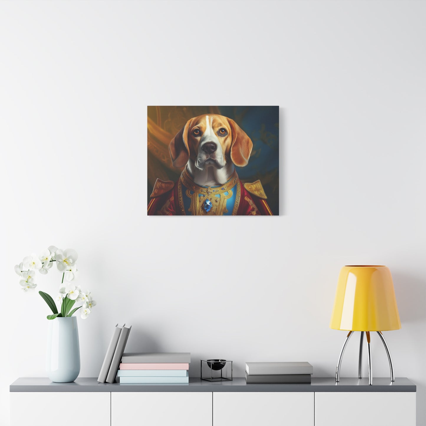 Beagle Renaissance Pet Dog Portrait - Canvas, wall art, wall print, dog portrait, dog art