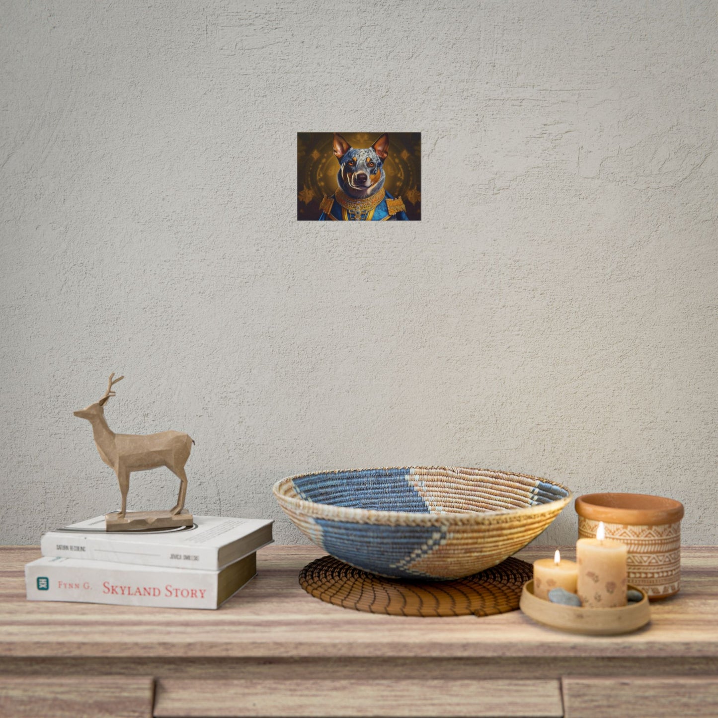 Australian Cattle Dog Renaissance Dog Portrait Wall Art | Art Print | Wall Decor Gift, Animal Lover Home Decor, Dog Wall Art