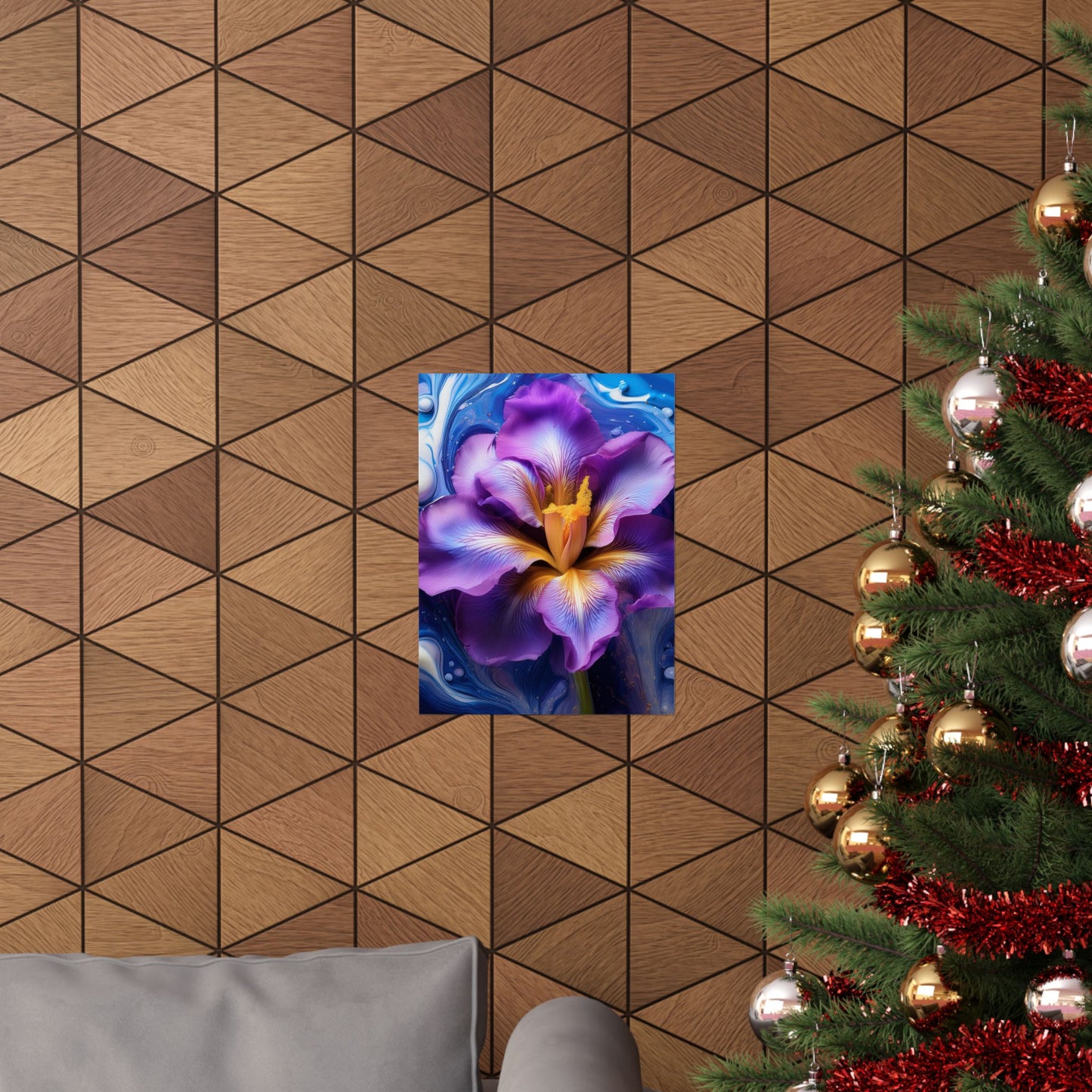 Abstract Floral Iris Wall Art Print | Style 4 | Wall Print | Botanical Wall Art