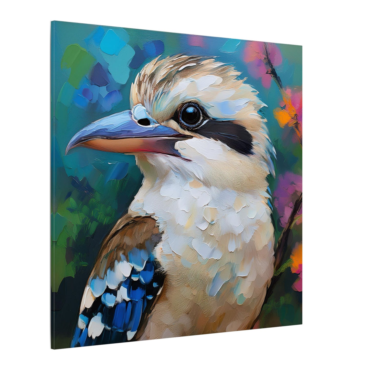 Vibrant Kookaburra Australia Bird Canvas Print, Nature Lover Gift, Wall Print, Australia Art, Bird Art