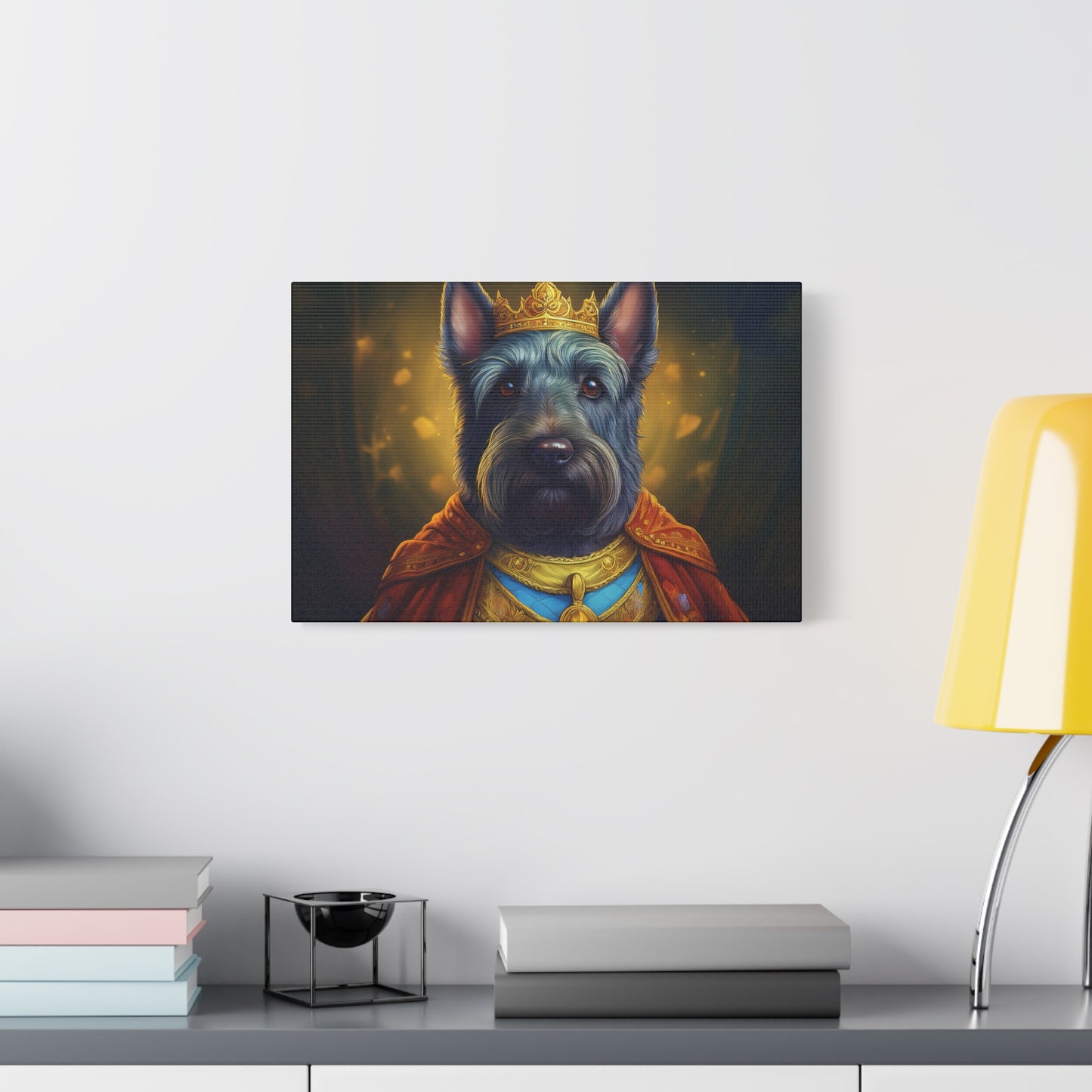 Scottish Terrier Renaissance Pet Portrait on Canvas | Wall art, wall print, dog portrait, dog art
