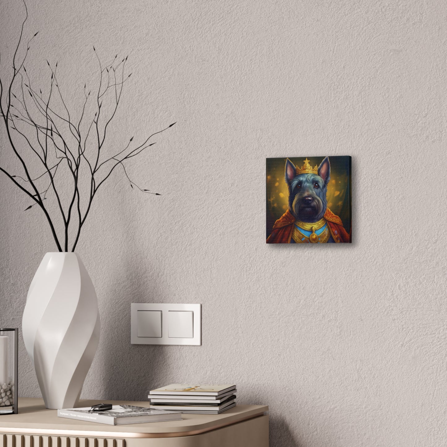 Scottish Terrier Renaissance Pet Portrait on Canvas | Wall art, wall print, dog portrait, dog art