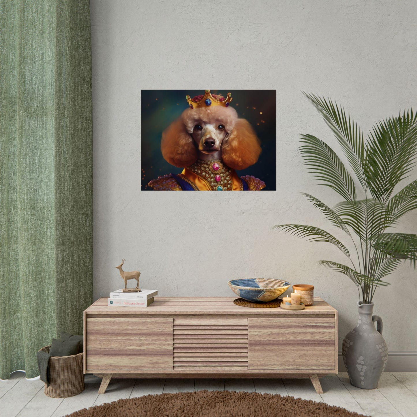 Poodle Dog Renaissance Pet Portrait, Dog Lover Gift, Animal Lover, Home Decor, Wall Art, Wall Print
